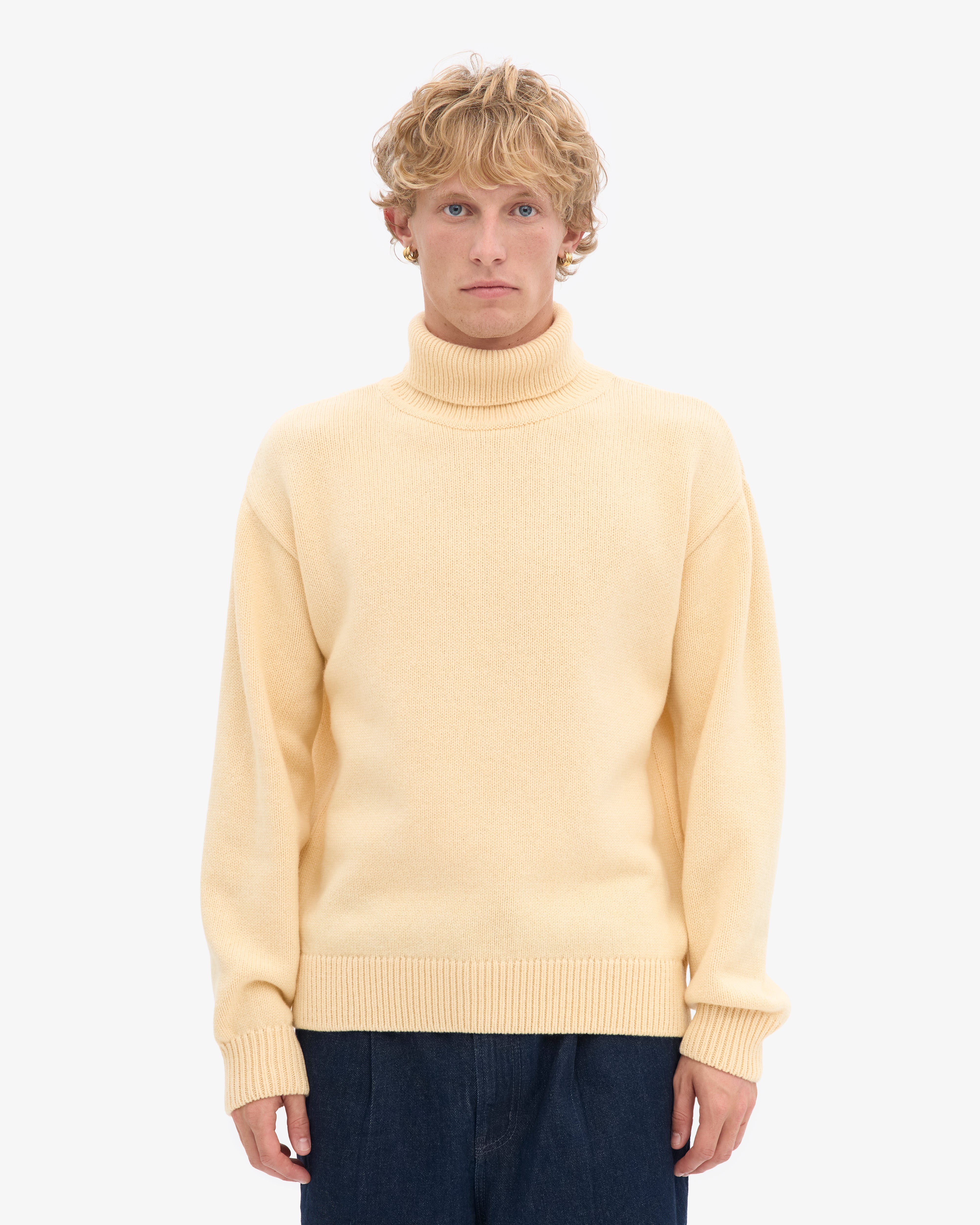 Merino Wool Turtleneck - Soft Yellow