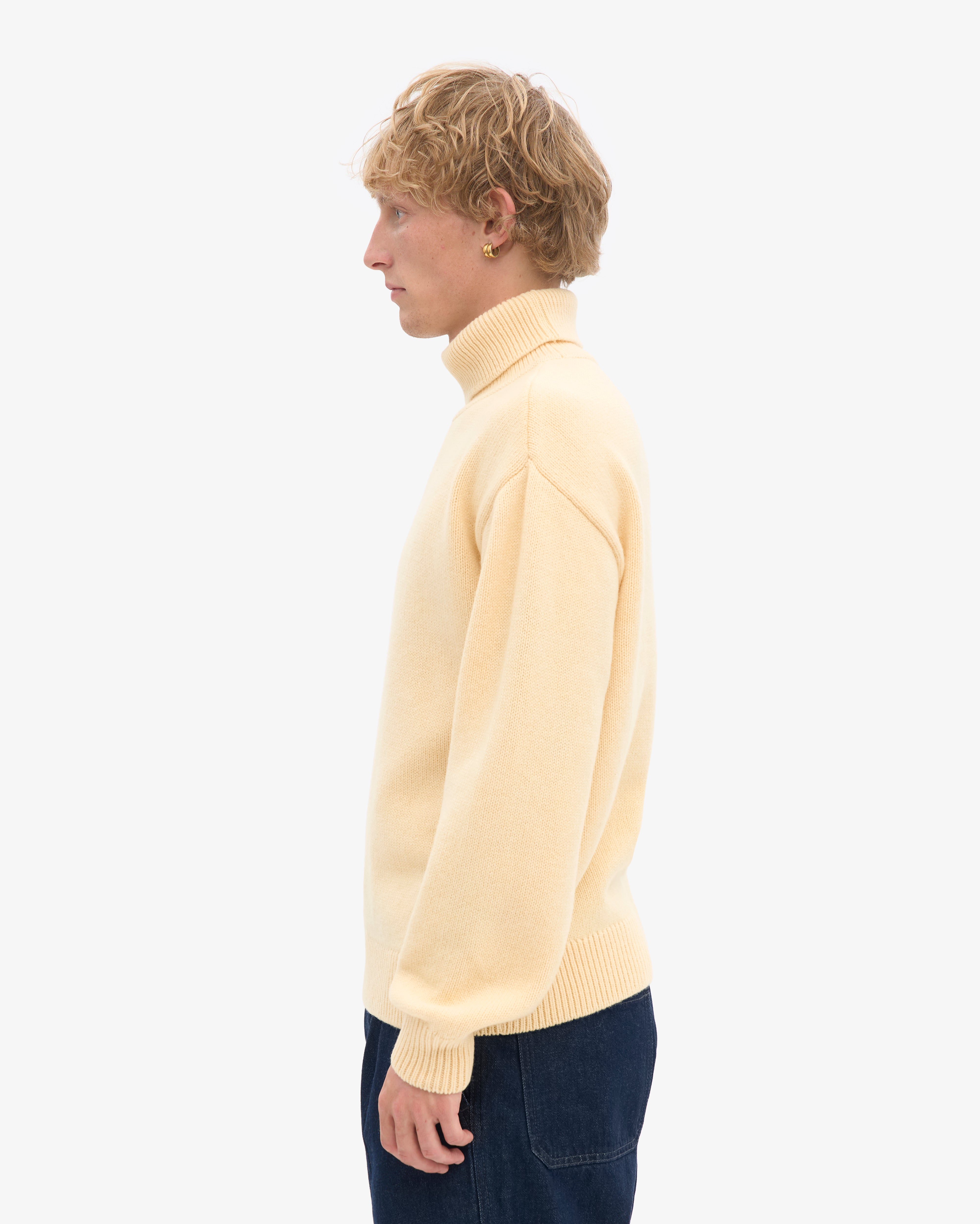 Merino Wool Turtleneck - Soft Yellow