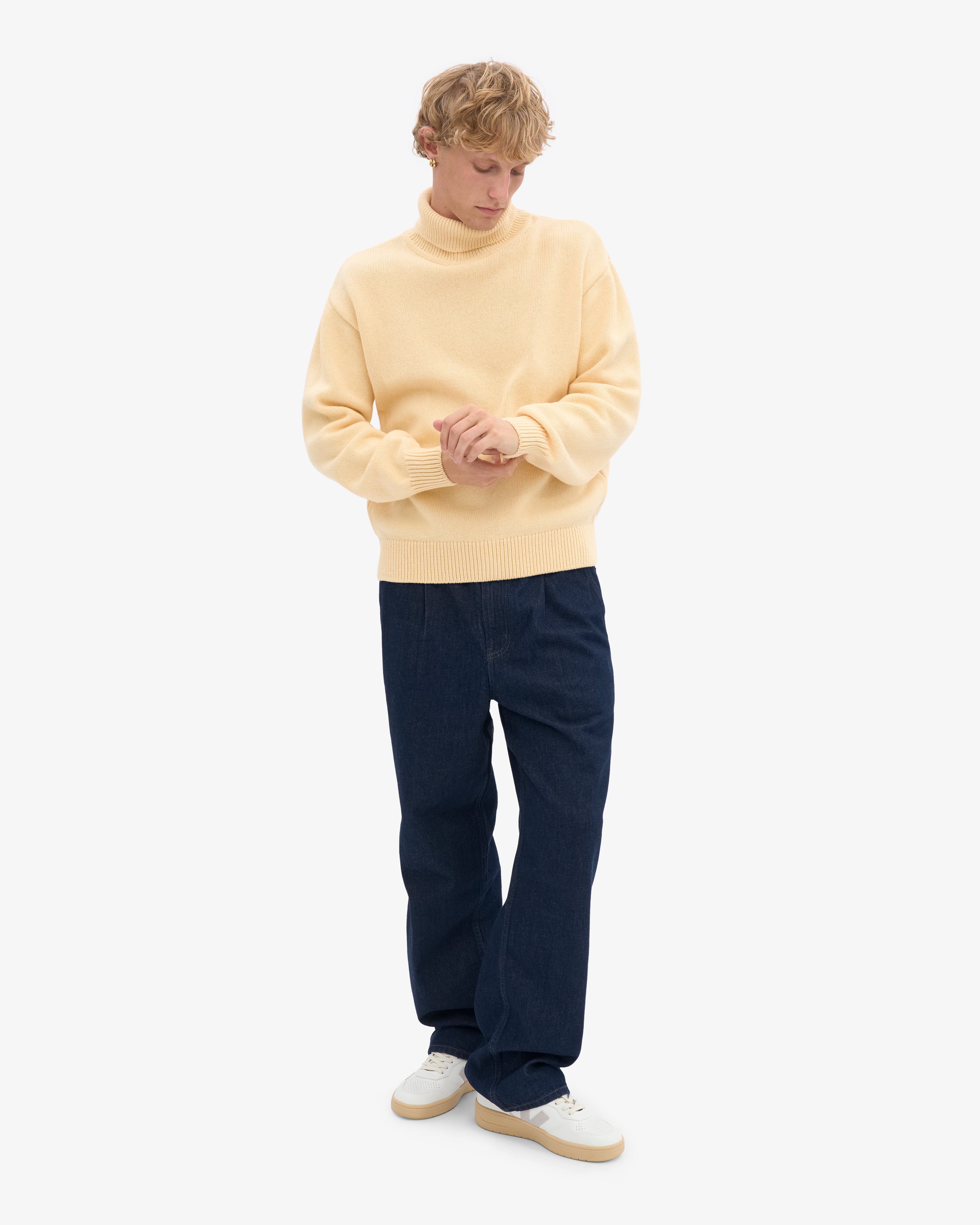 Merino Wool Turtleneck - Soft Yellow