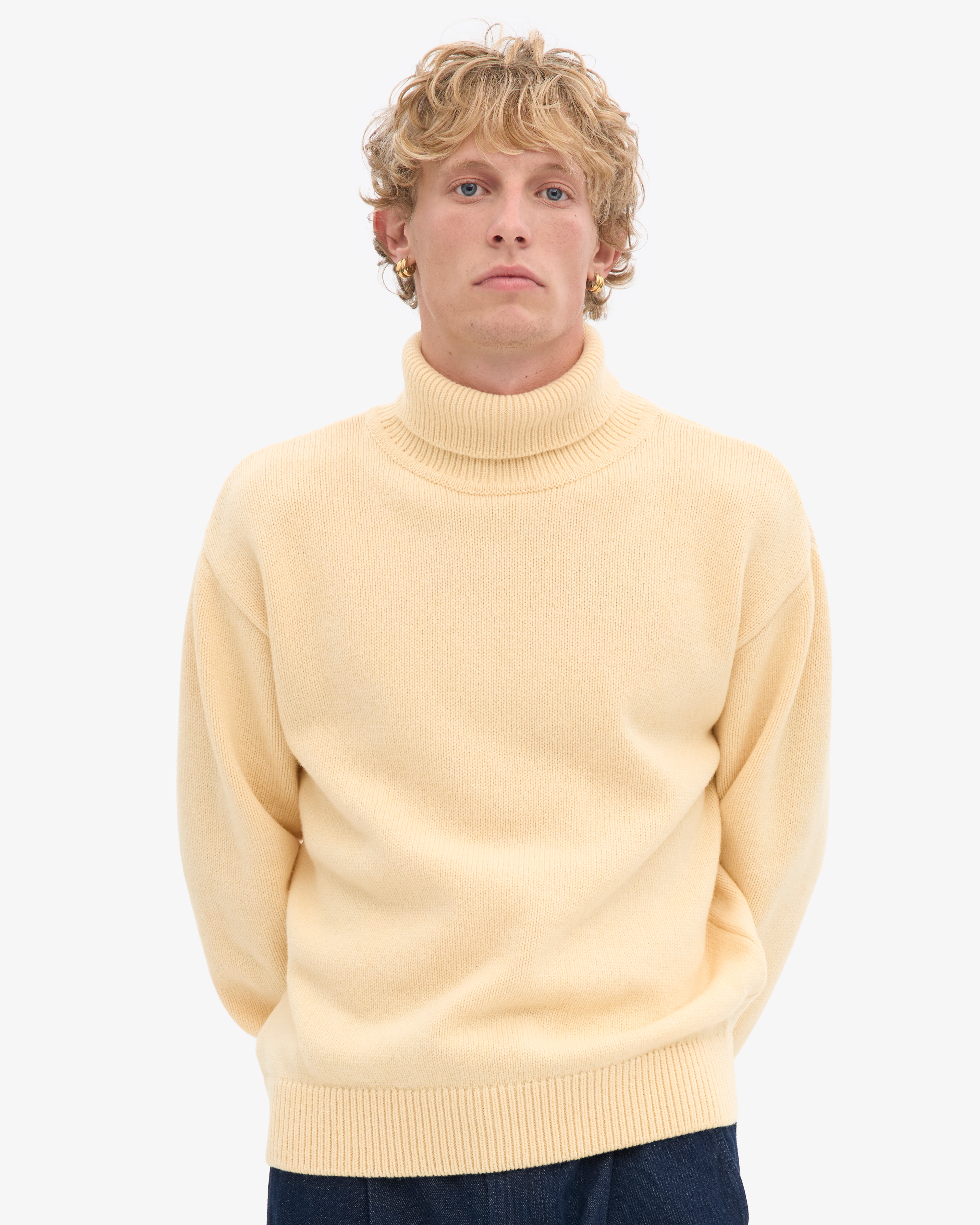 Merino Wool Turtleneck - Soft Yellow