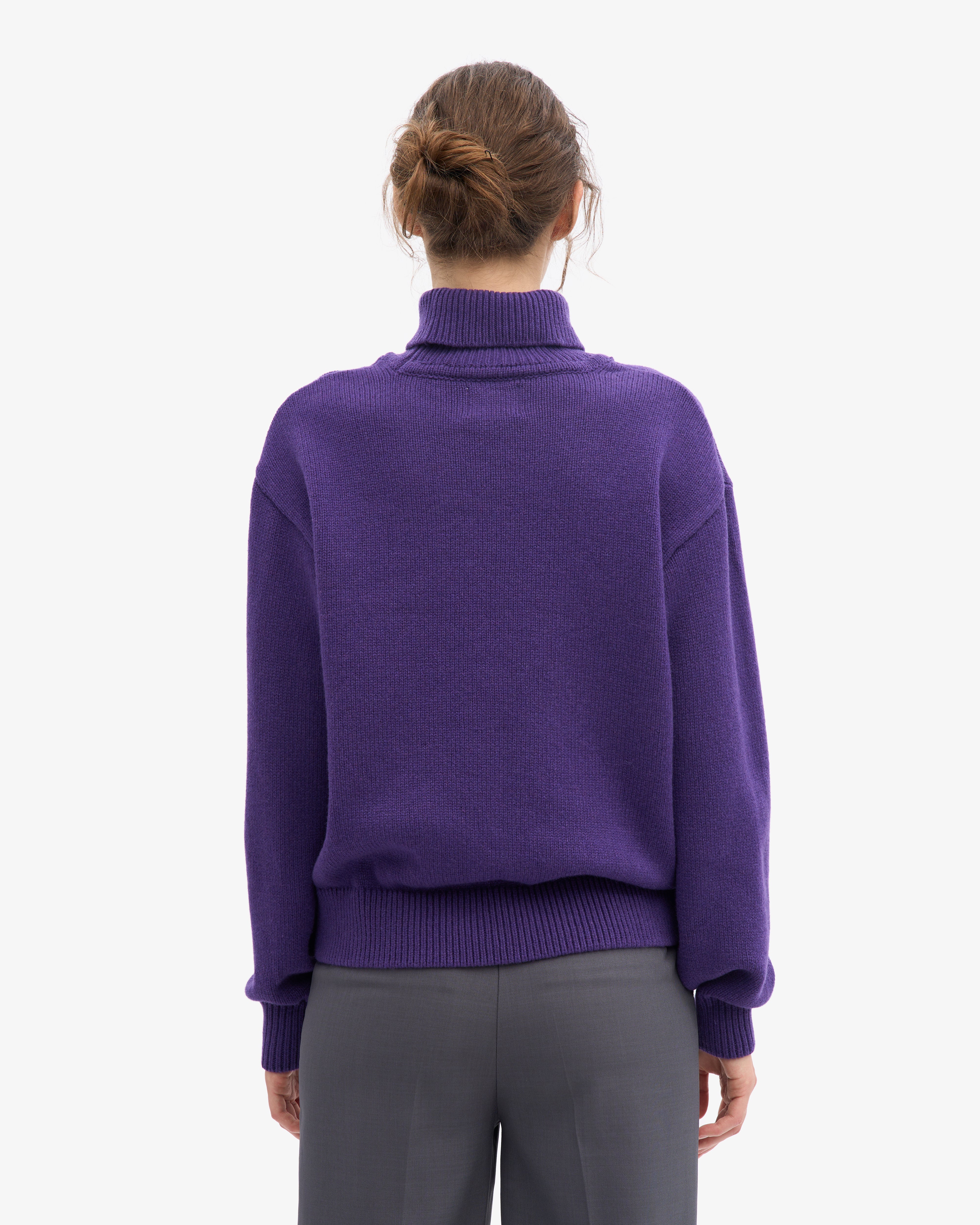 Merino Wool Turtleneck - Ultra Violet