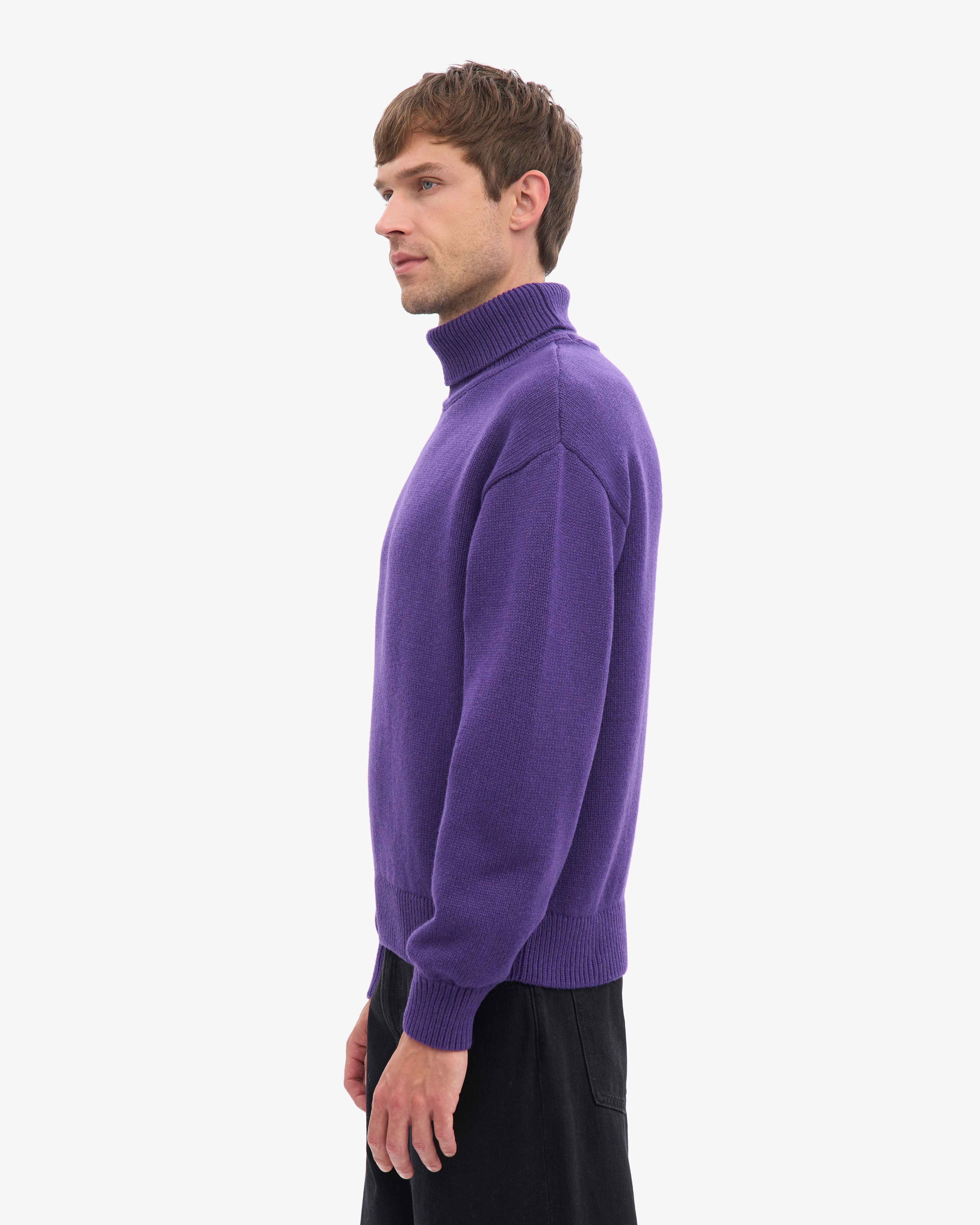 Merino Wool Turtleneck - Ultra Violet