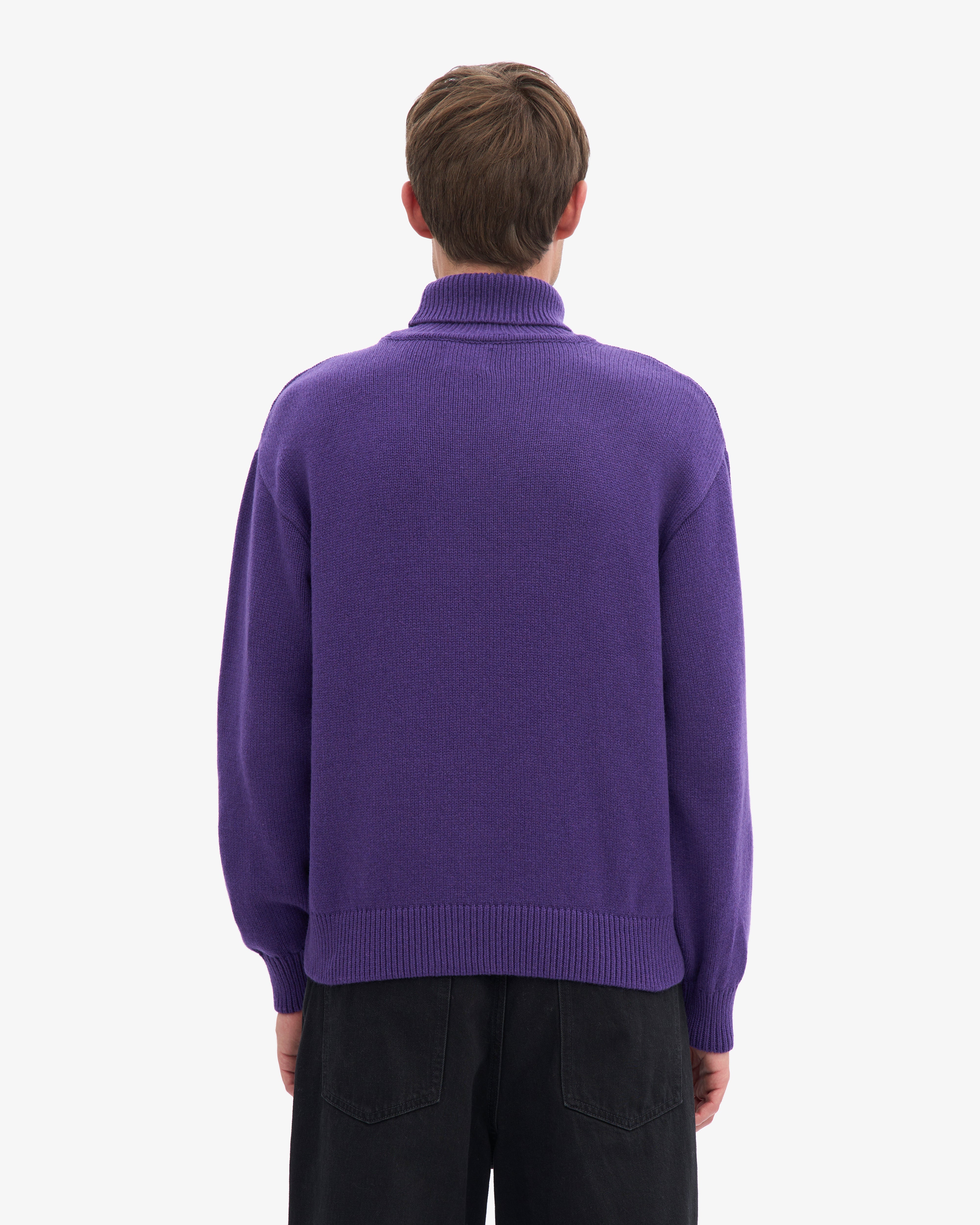 Merino Wool Turtleneck - Ultra Violet
