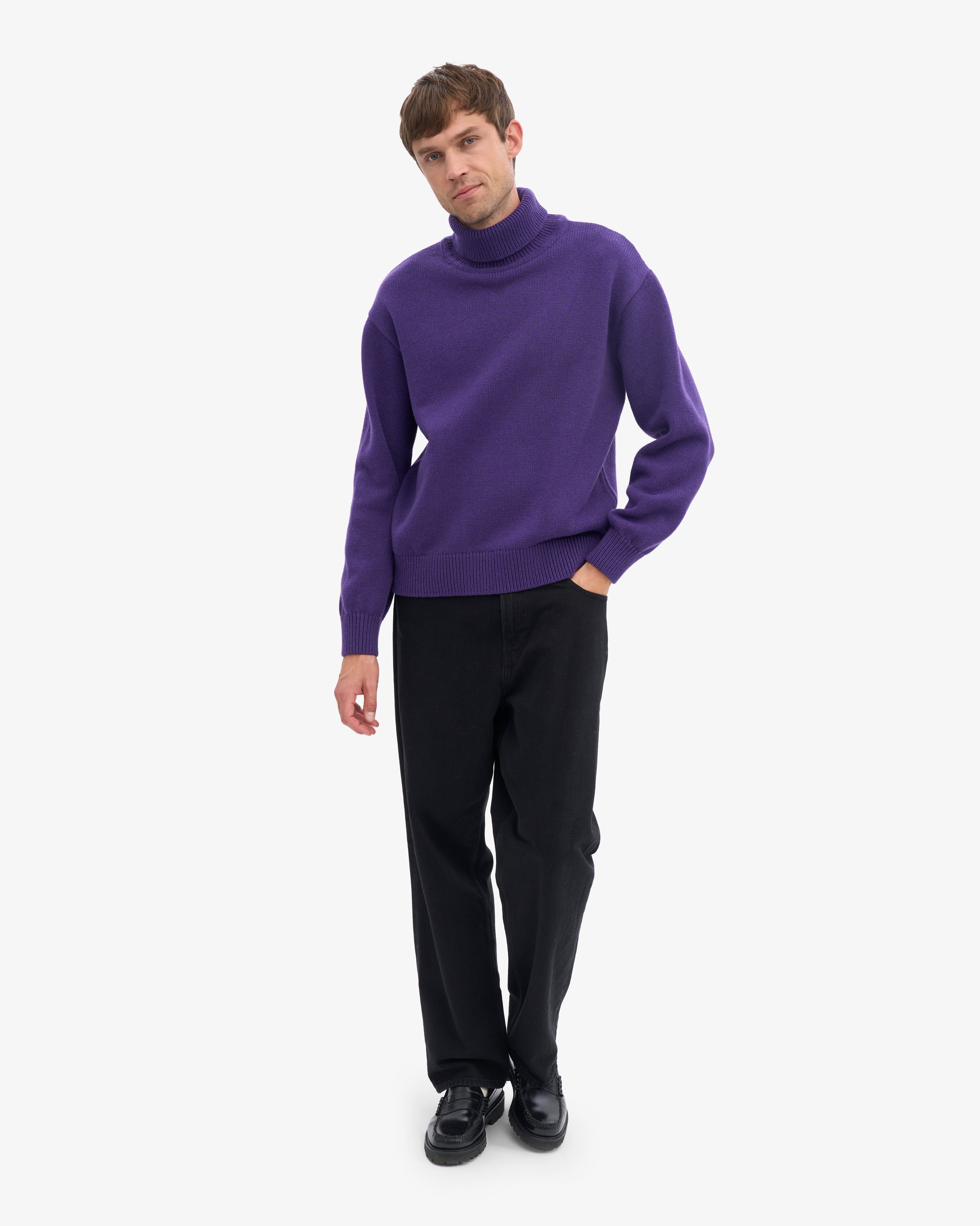 Merino Wool Turtleneck - Ultra Violet