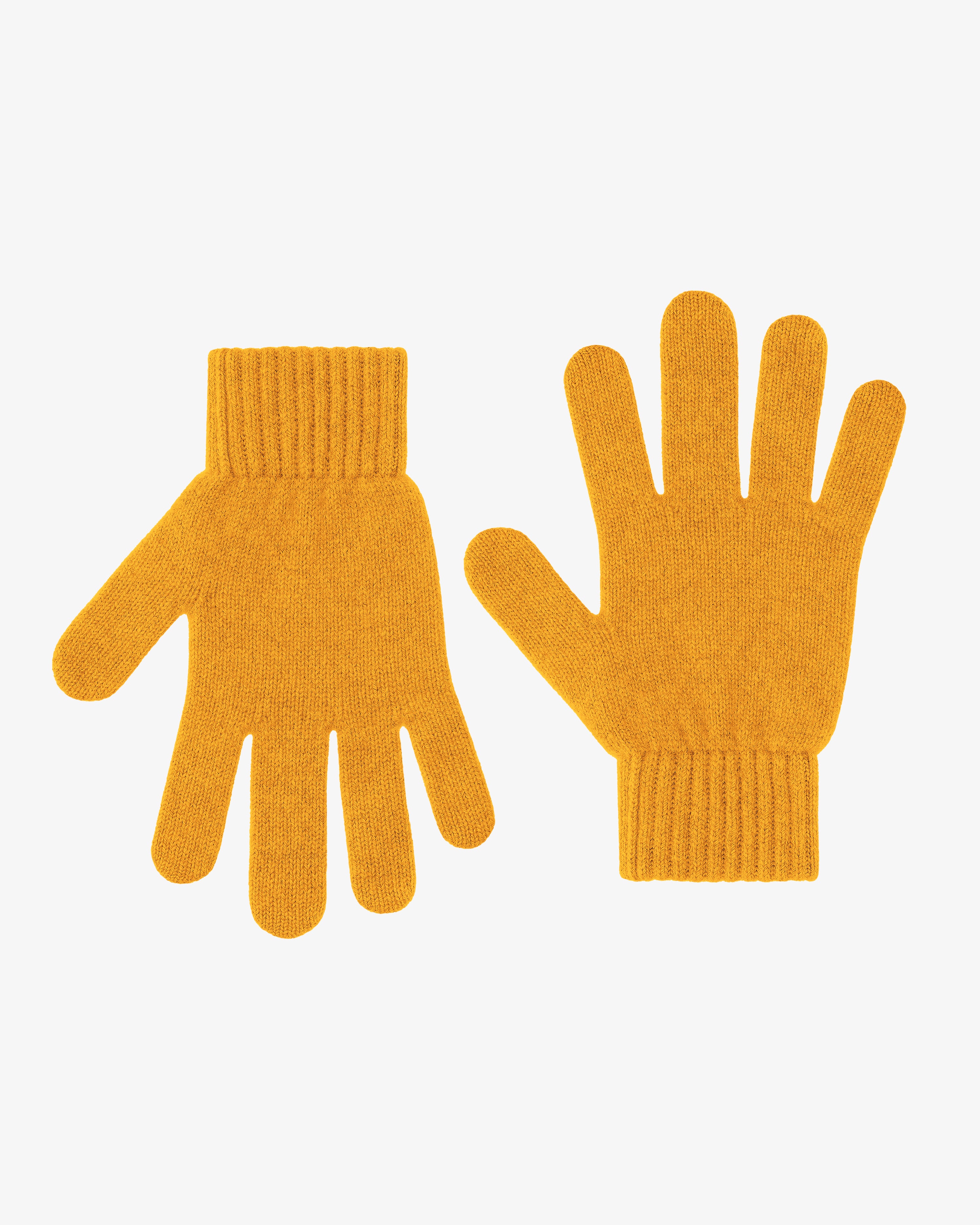 Merino Wool Gloves - Burned Yellow