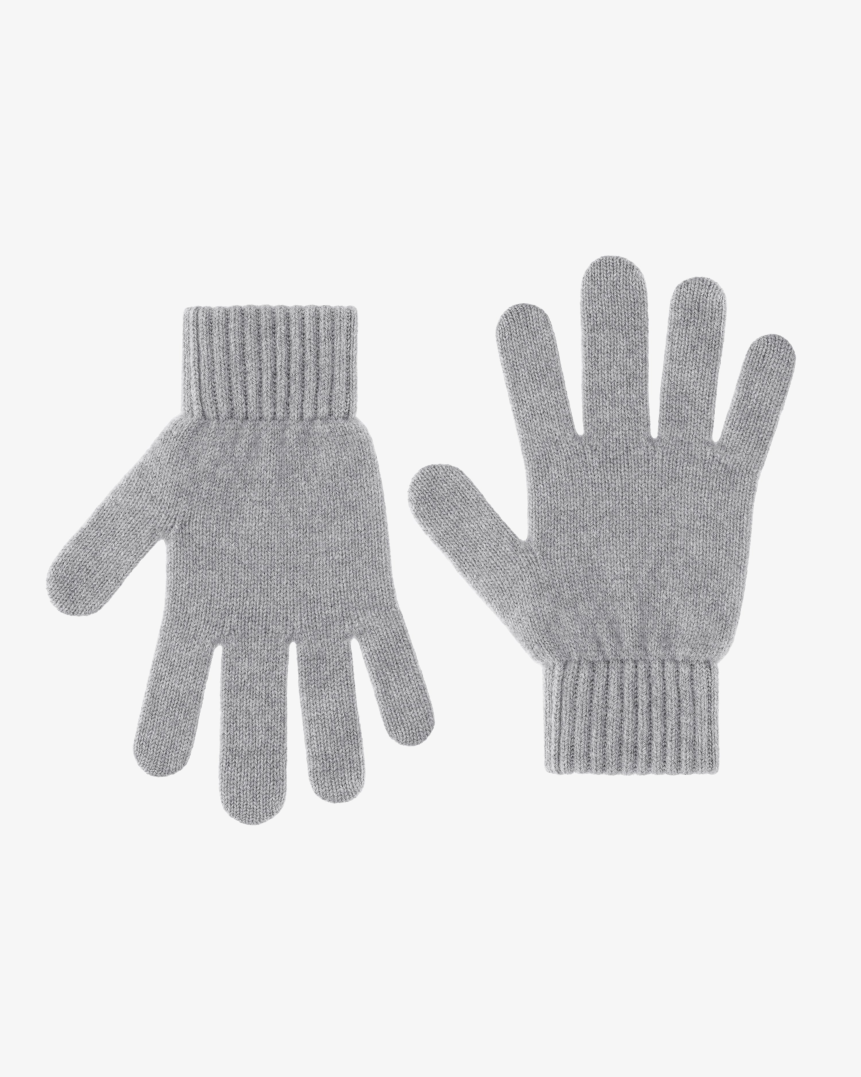 Merino Wool Gloves - Heather Grey