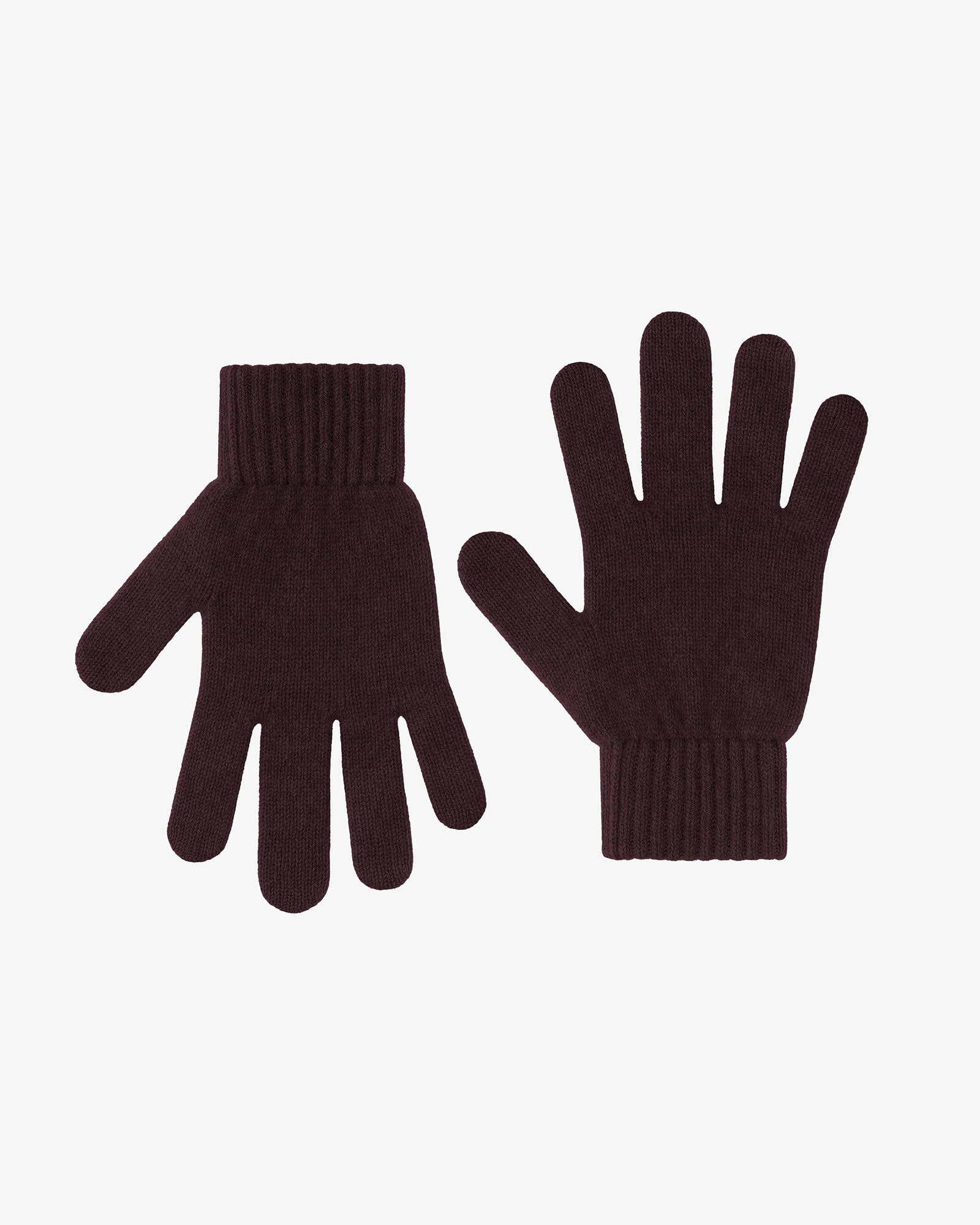 Merino Wool Gloves - Oxblood Red