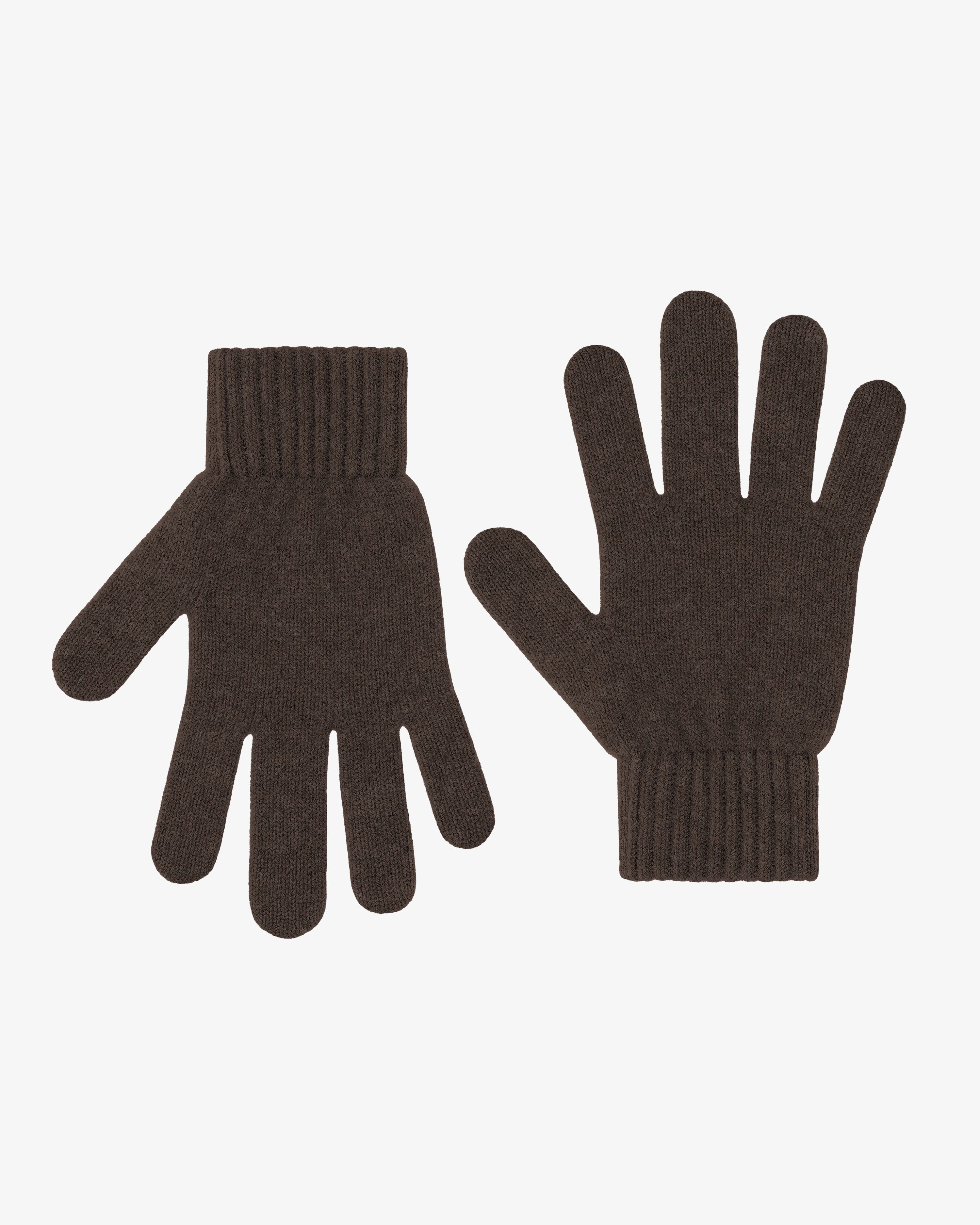 Merino Wool Gloves - Coffee Brown