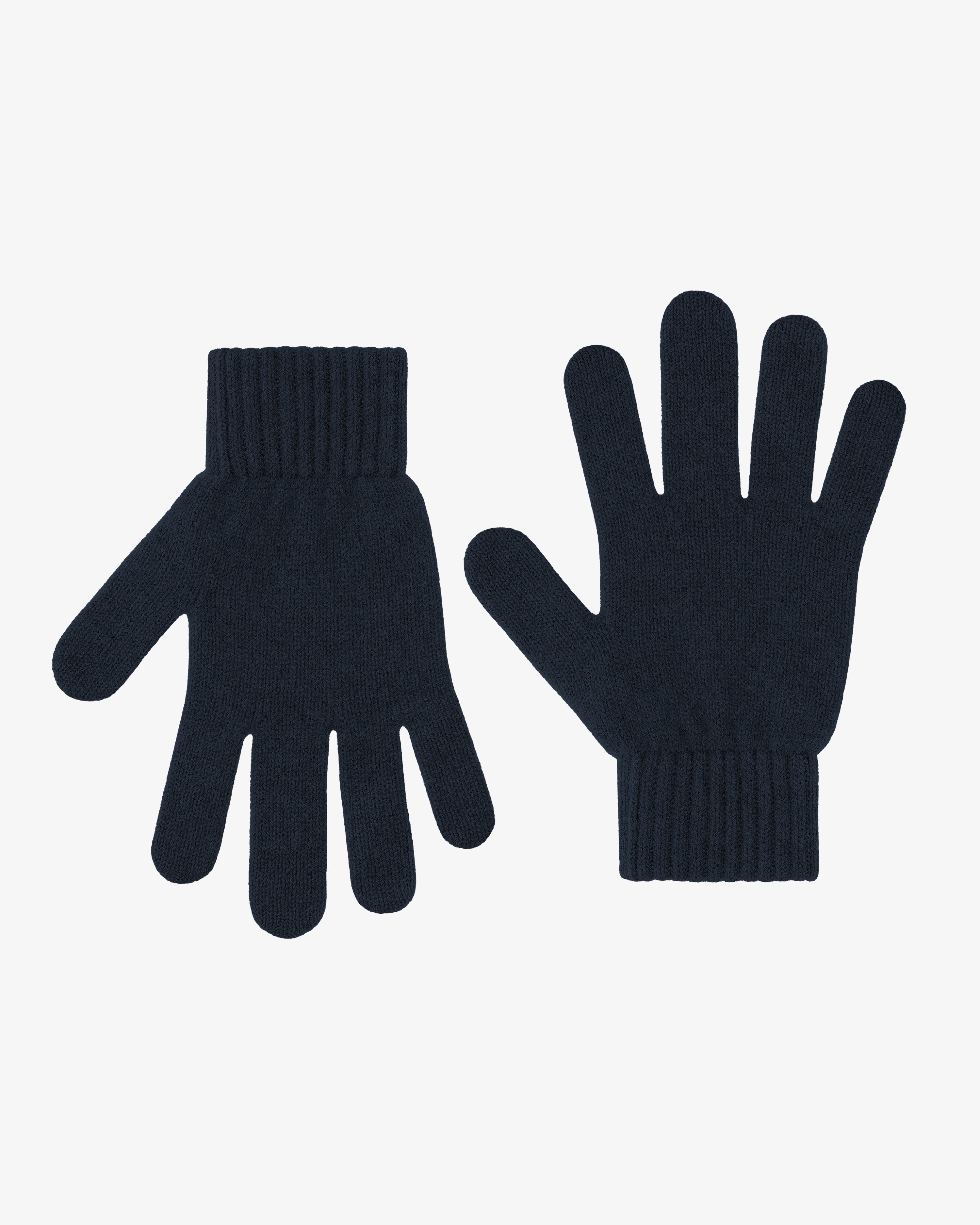 Merino Wool Gloves - Navy Blue