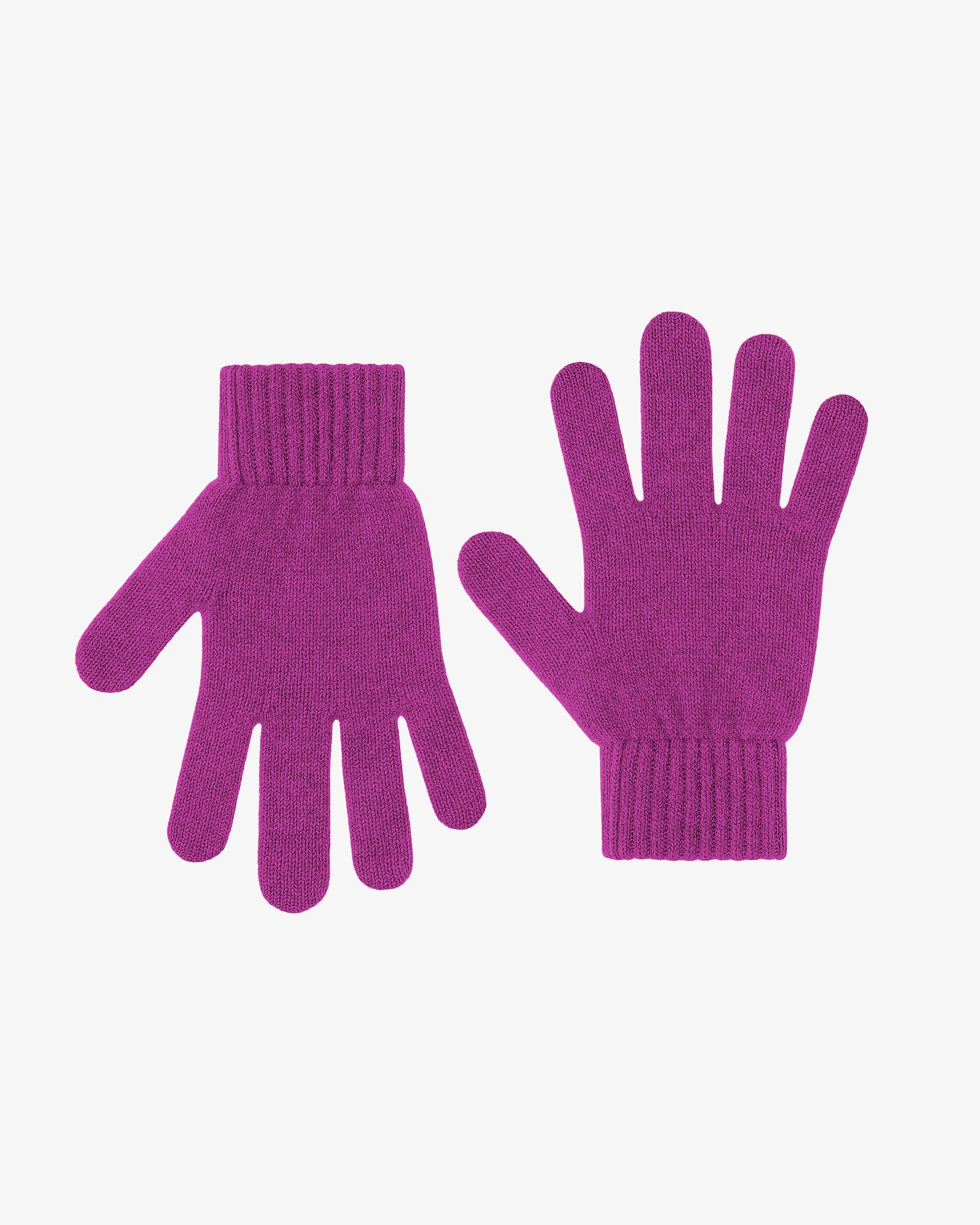 Merino Wool Gloves - Magenta Blaze