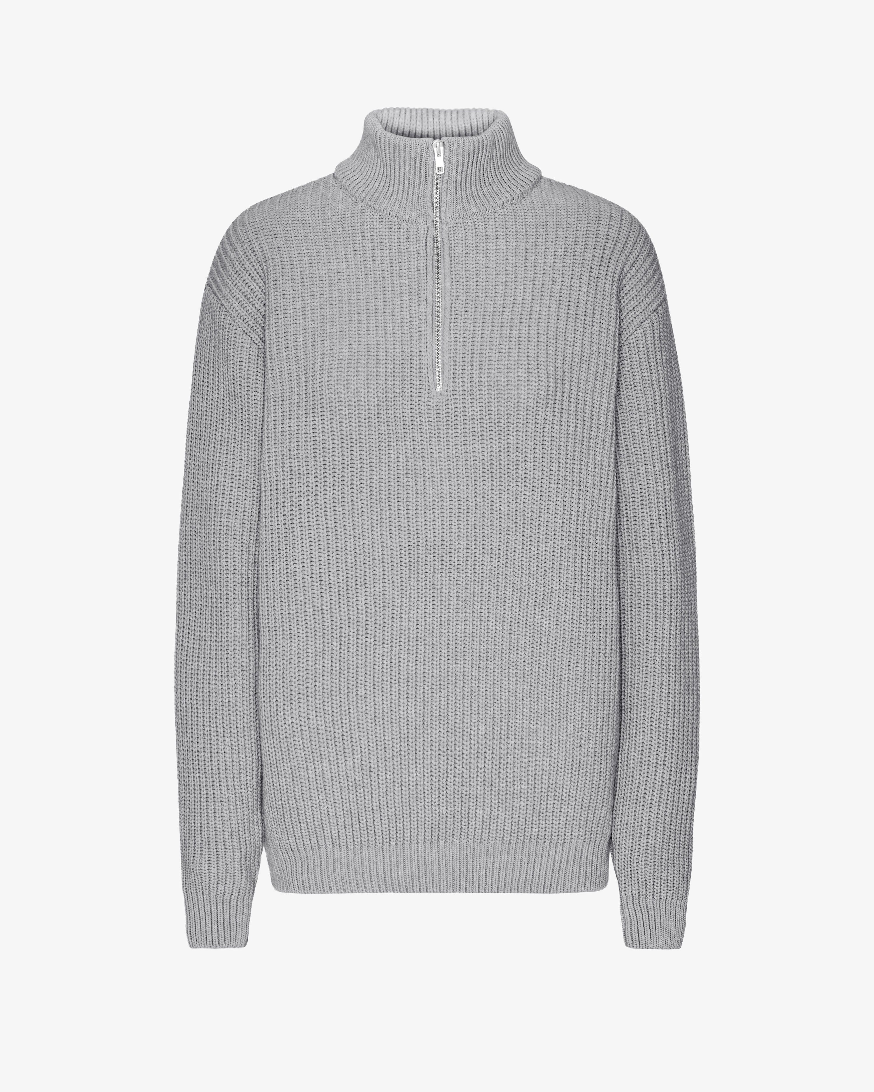 Merino Quarter Zip - Heather Grey