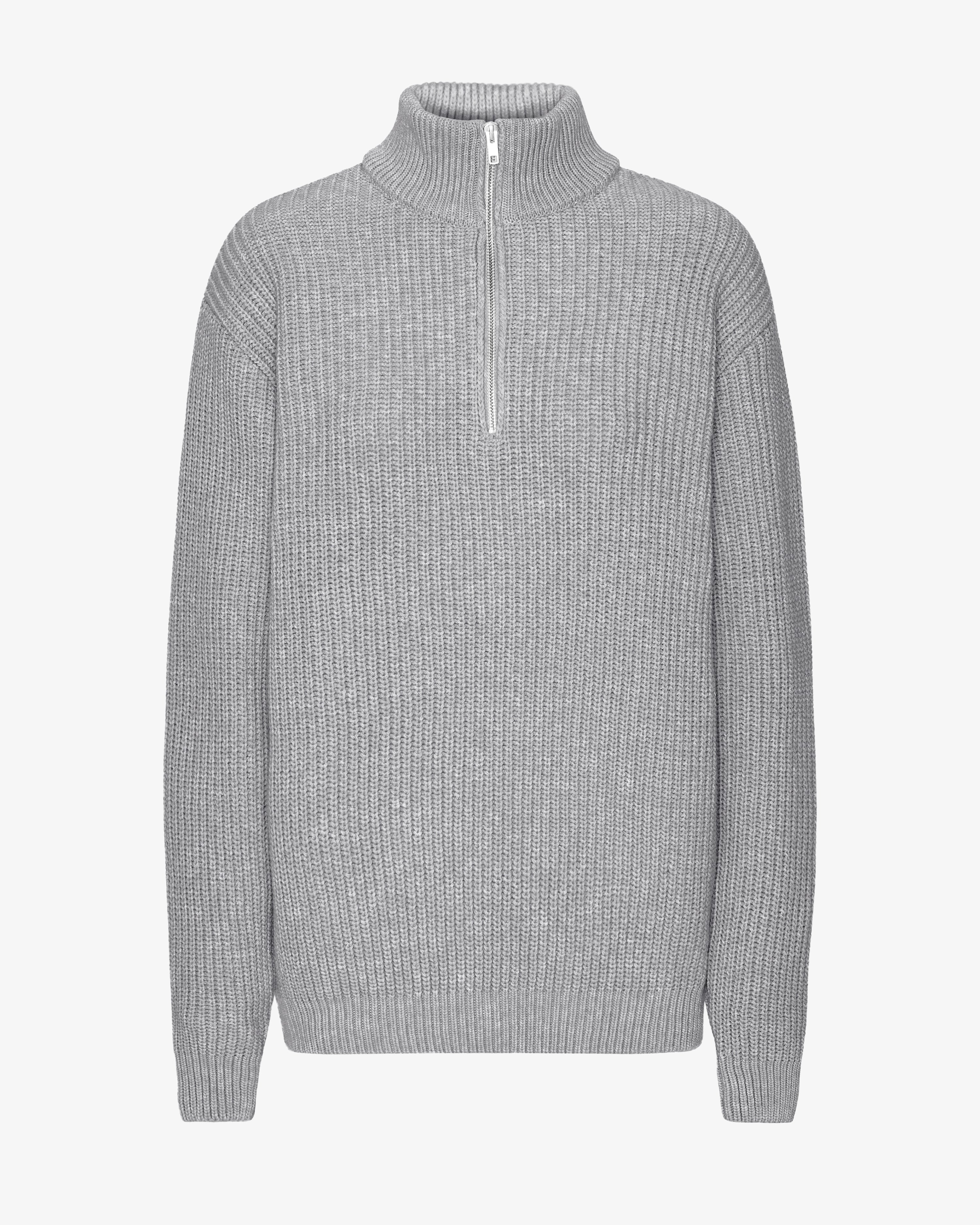 Merino Quarter Zip - Heather Grey