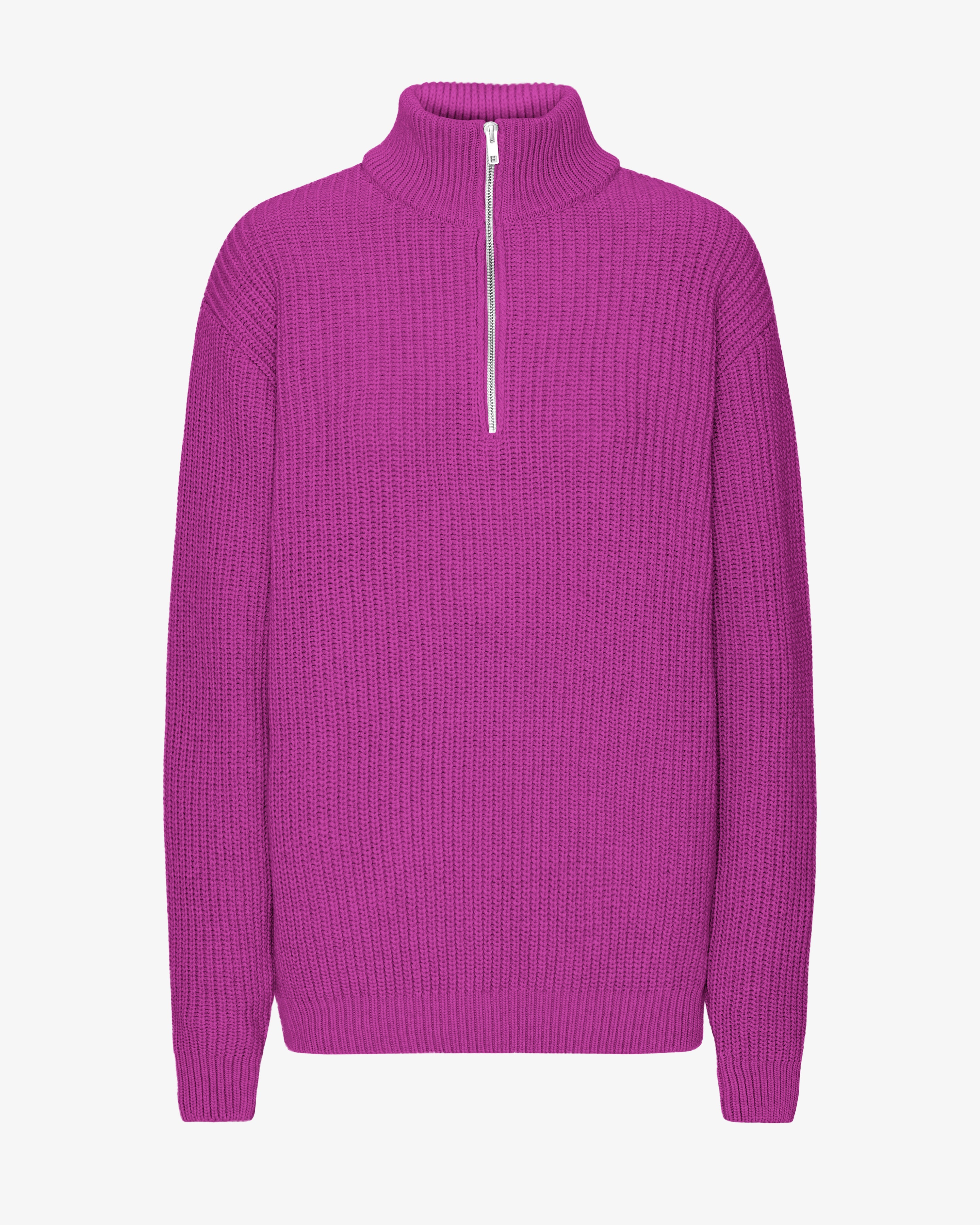 Merino Quarter Zip - Magenta Blaze