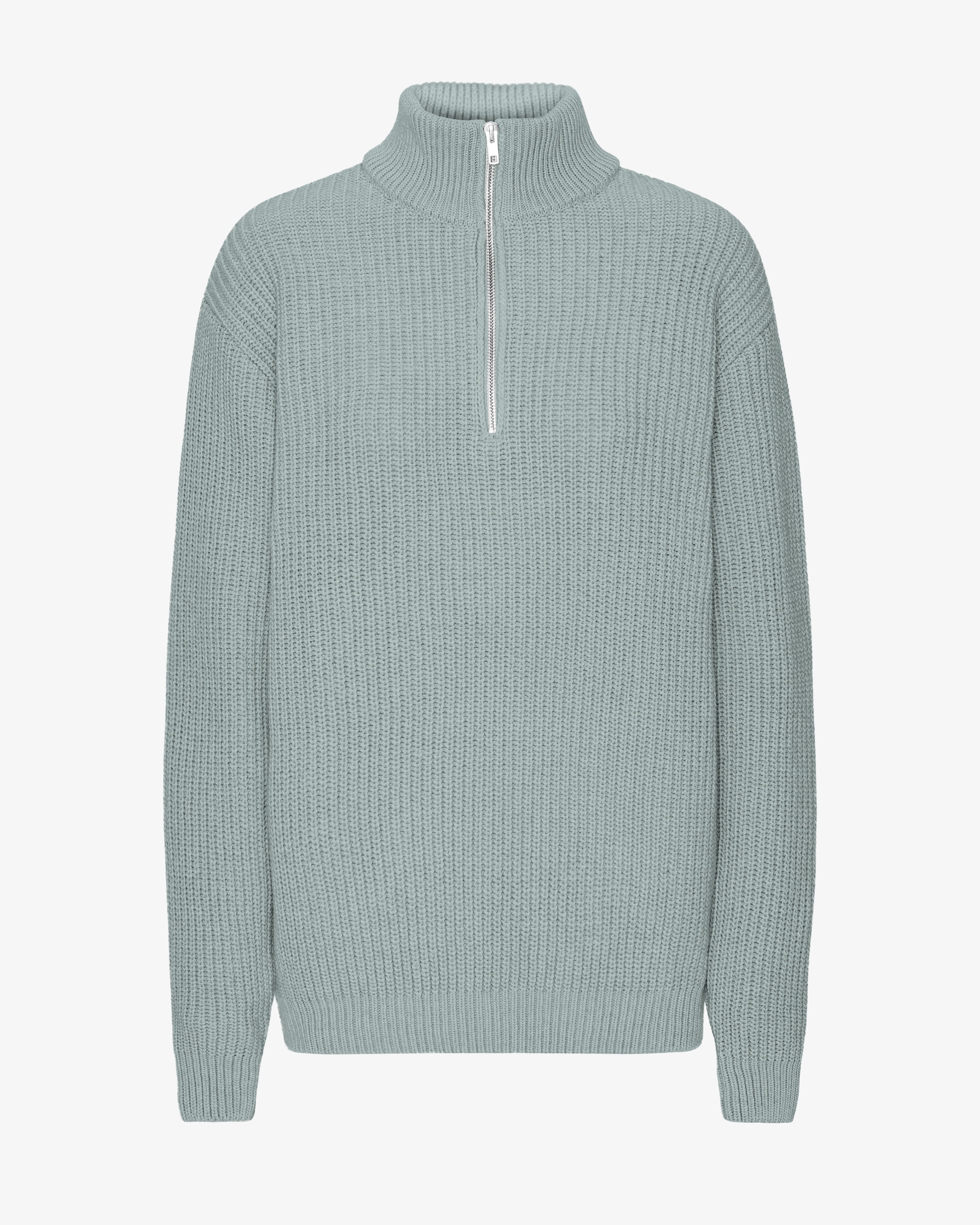 Merino Quarter Zip - Steel Blue