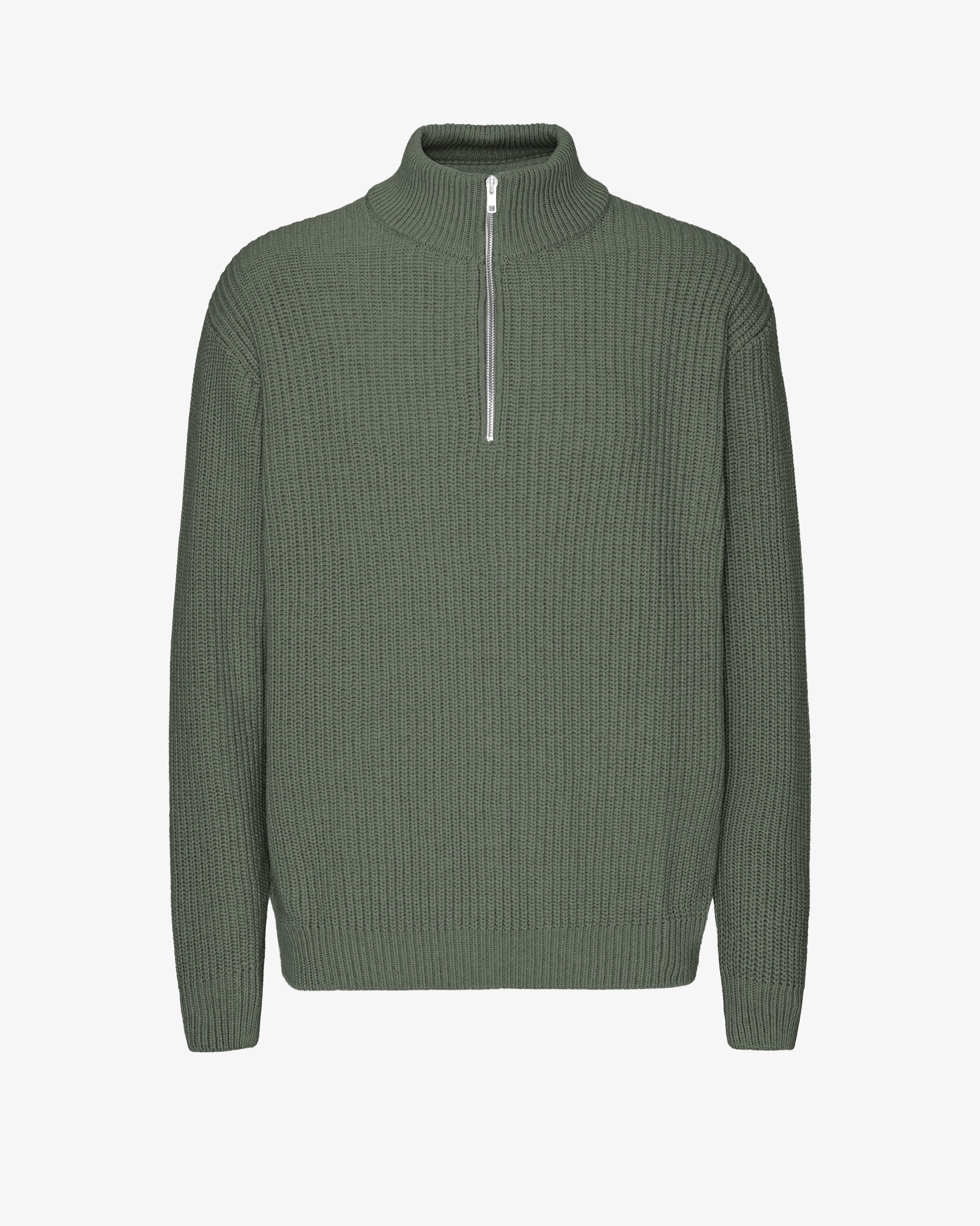 Merino Quarter Zip - Dusty Olive