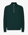 Merino Quarter Zip - Emerald Green