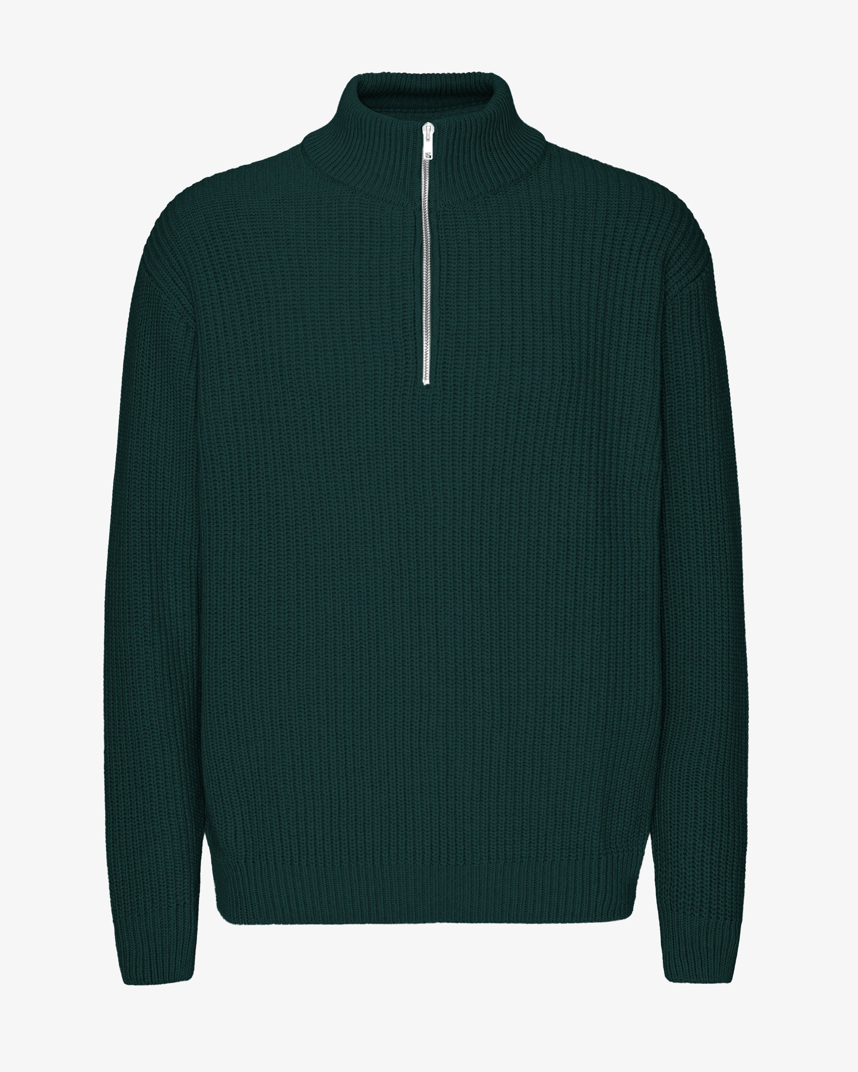 Merino Quarter Zip - Emerald Green