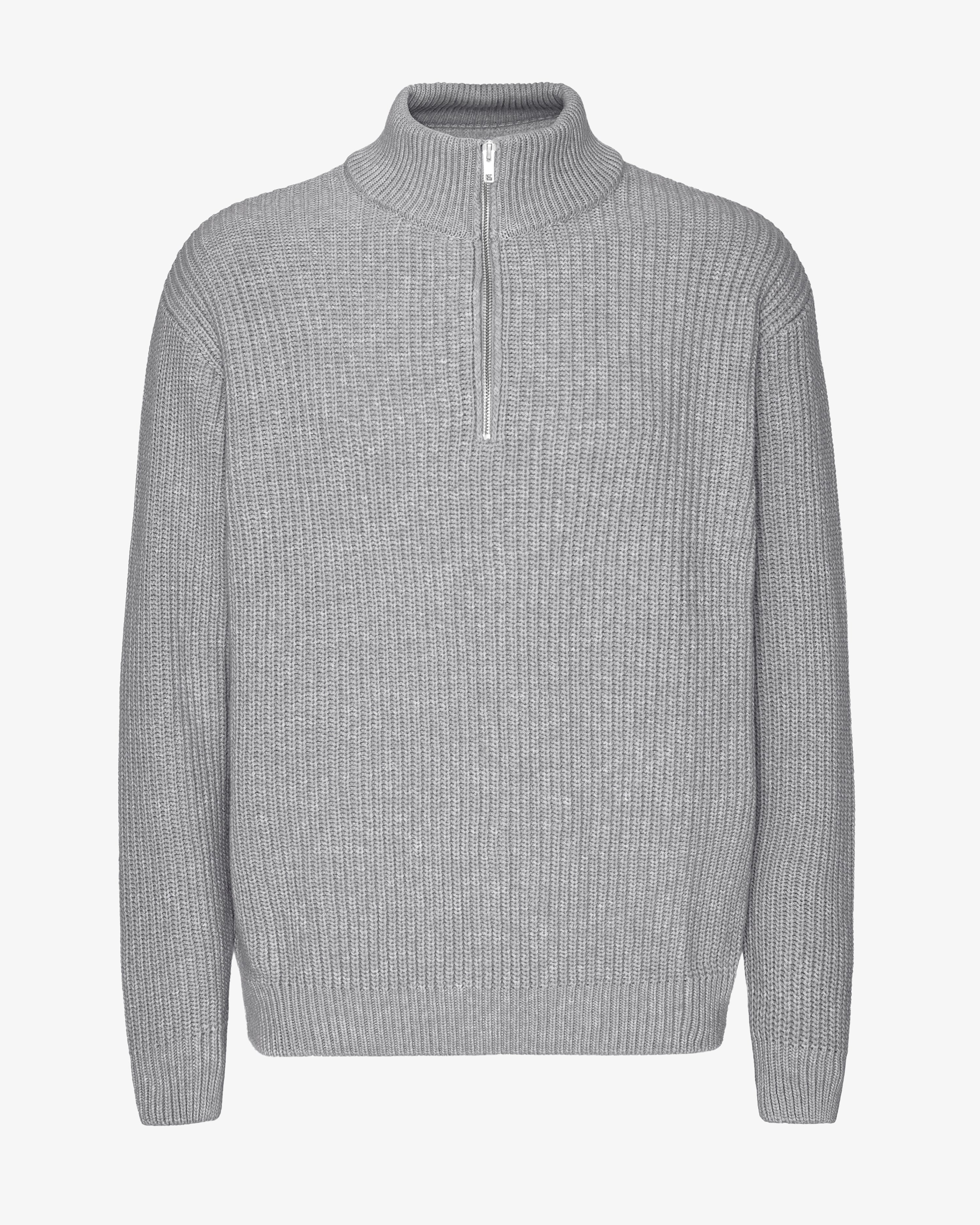 Merino Quarter Zip - Heather Grey