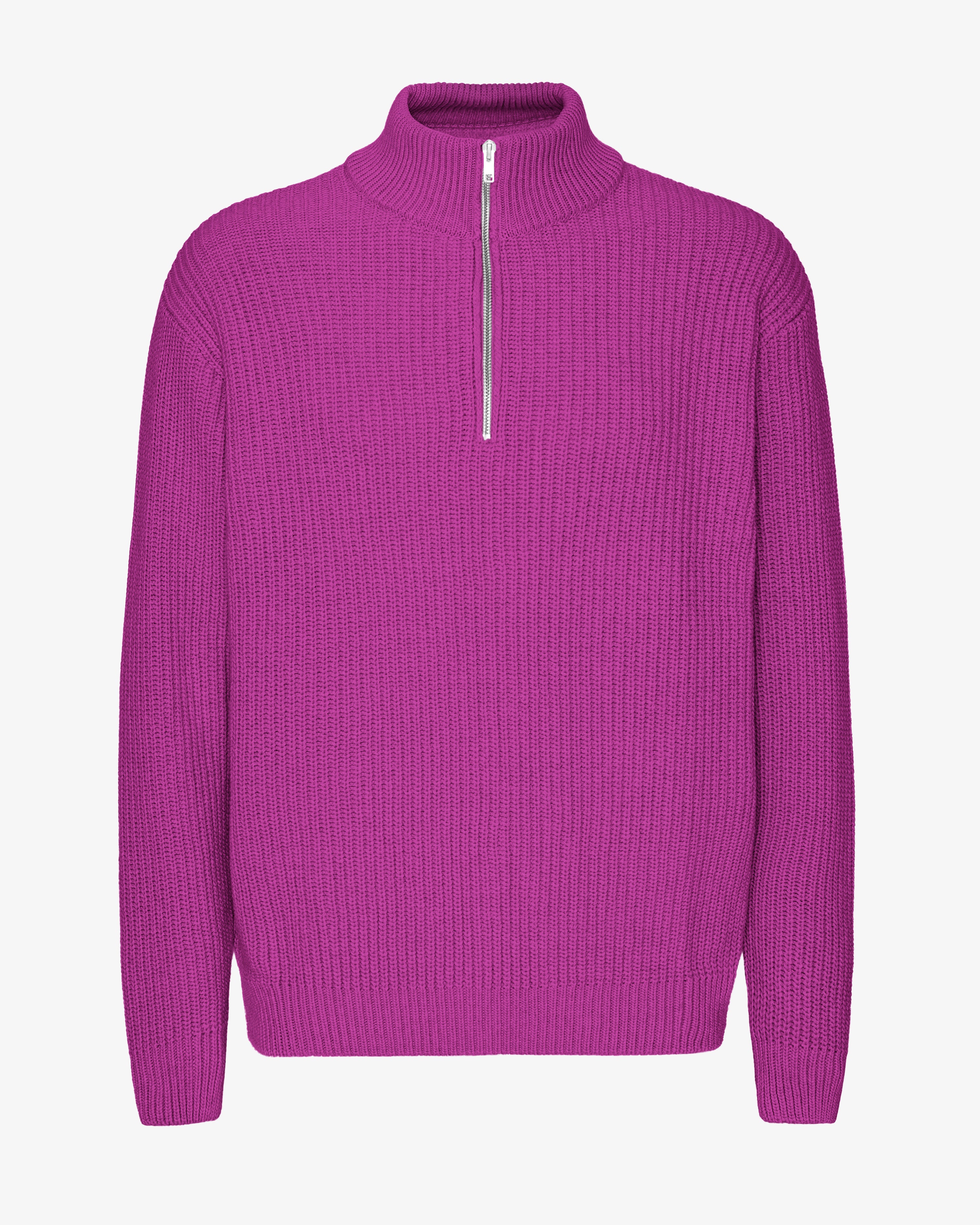 Merino Quarter Zip - Magenta Blaze