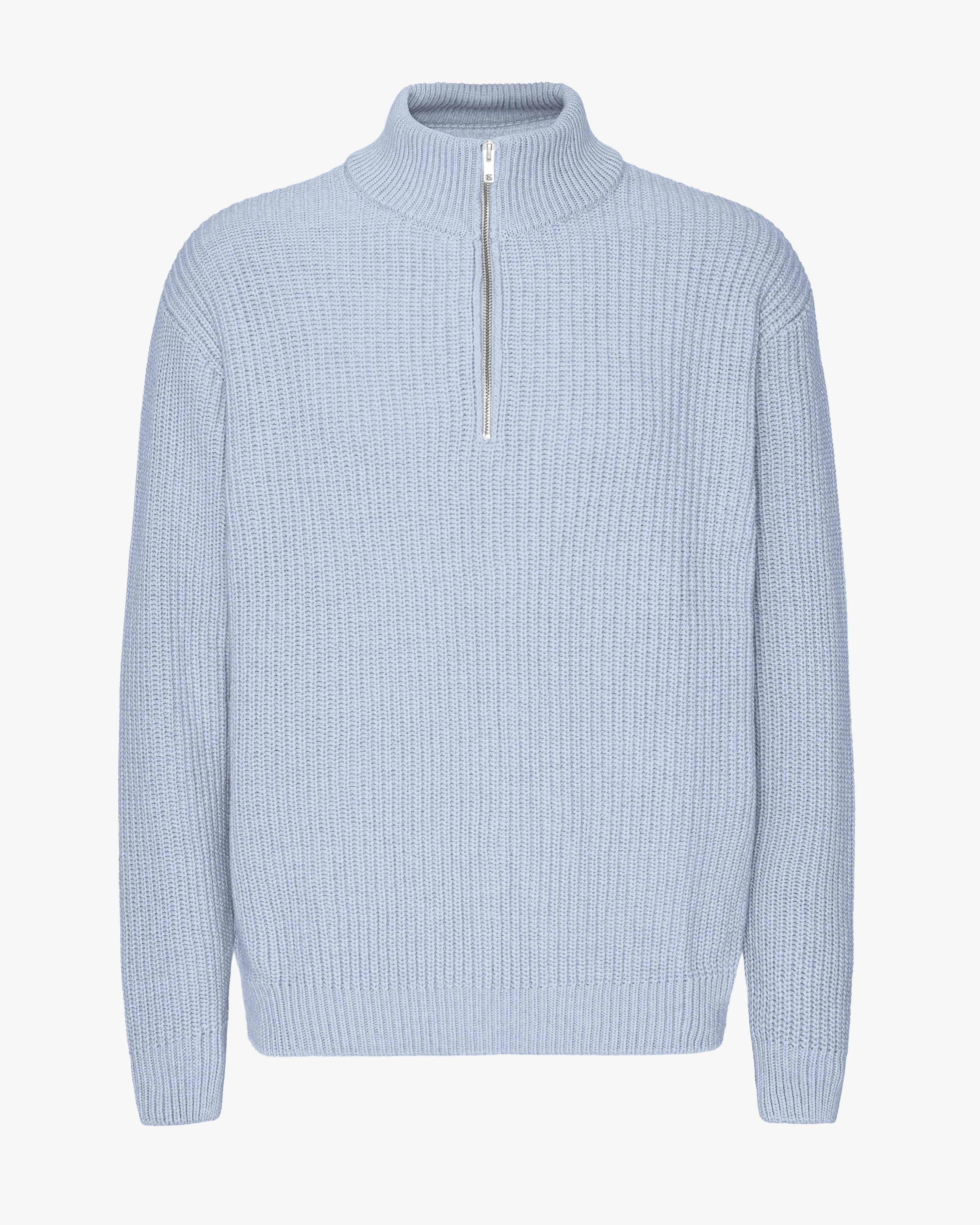 Merino Quarter Zip - Polar Blue