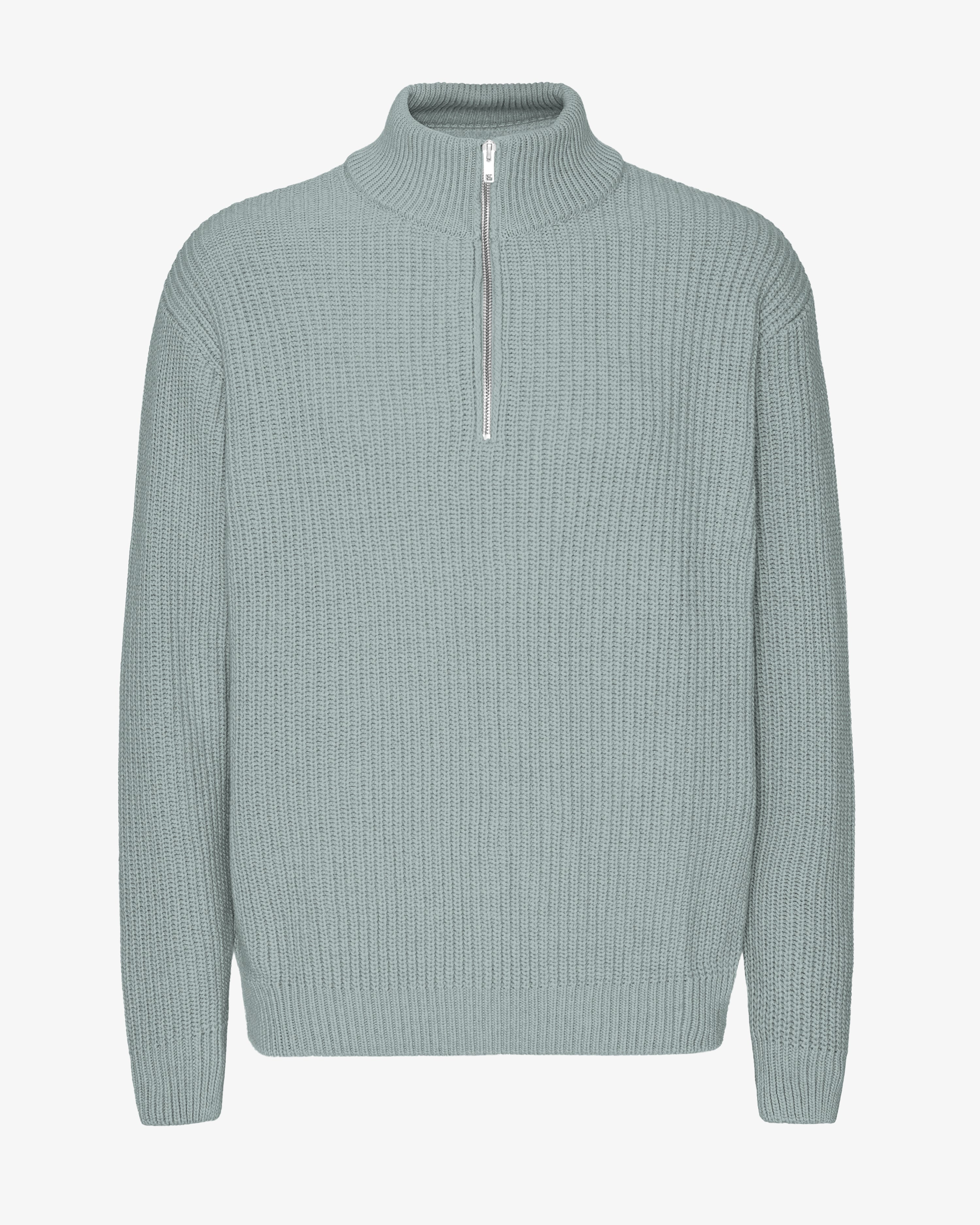 Merino Quarter Zip - Steel Blue
