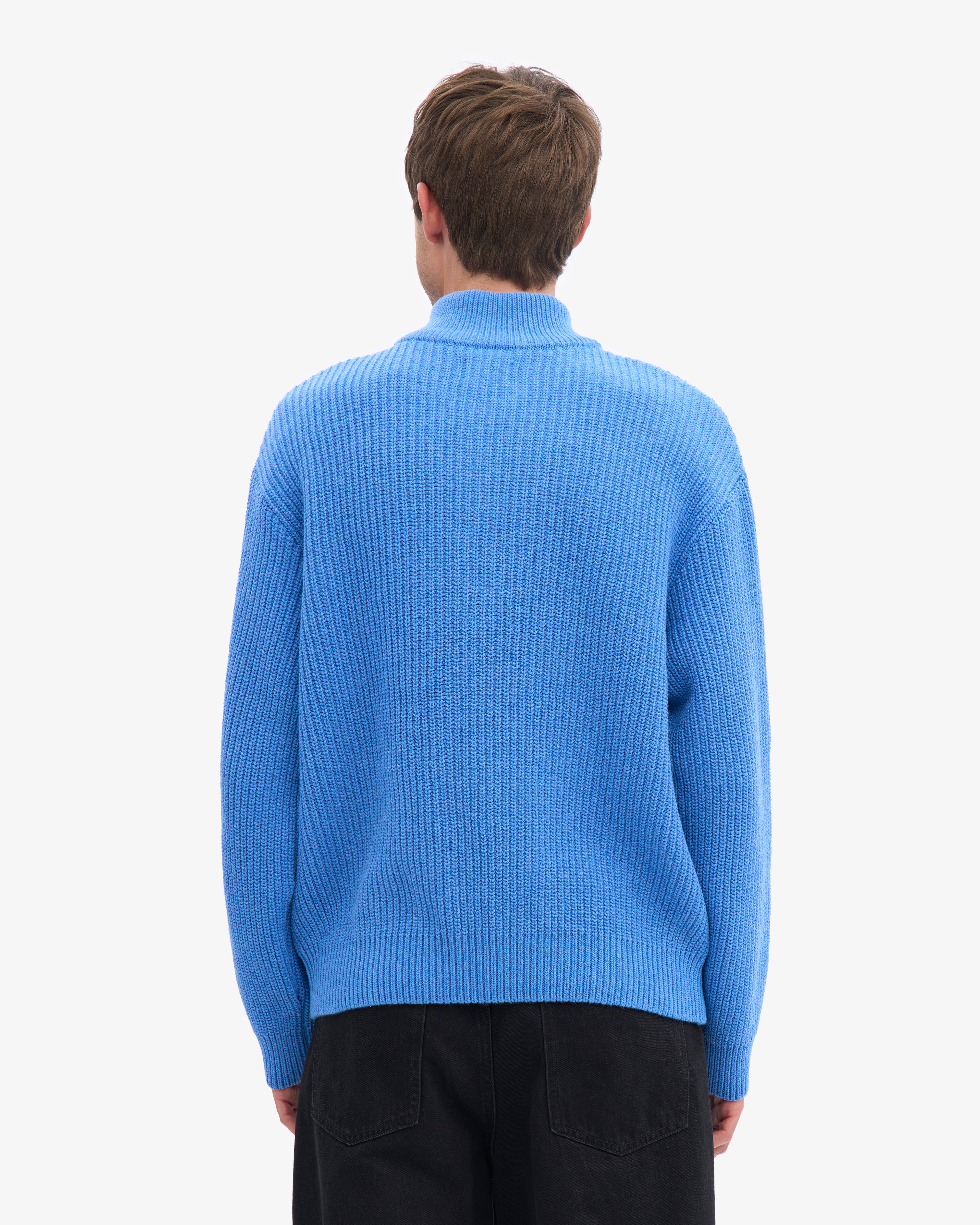 Merino Quarter Zip - Pacific Blue