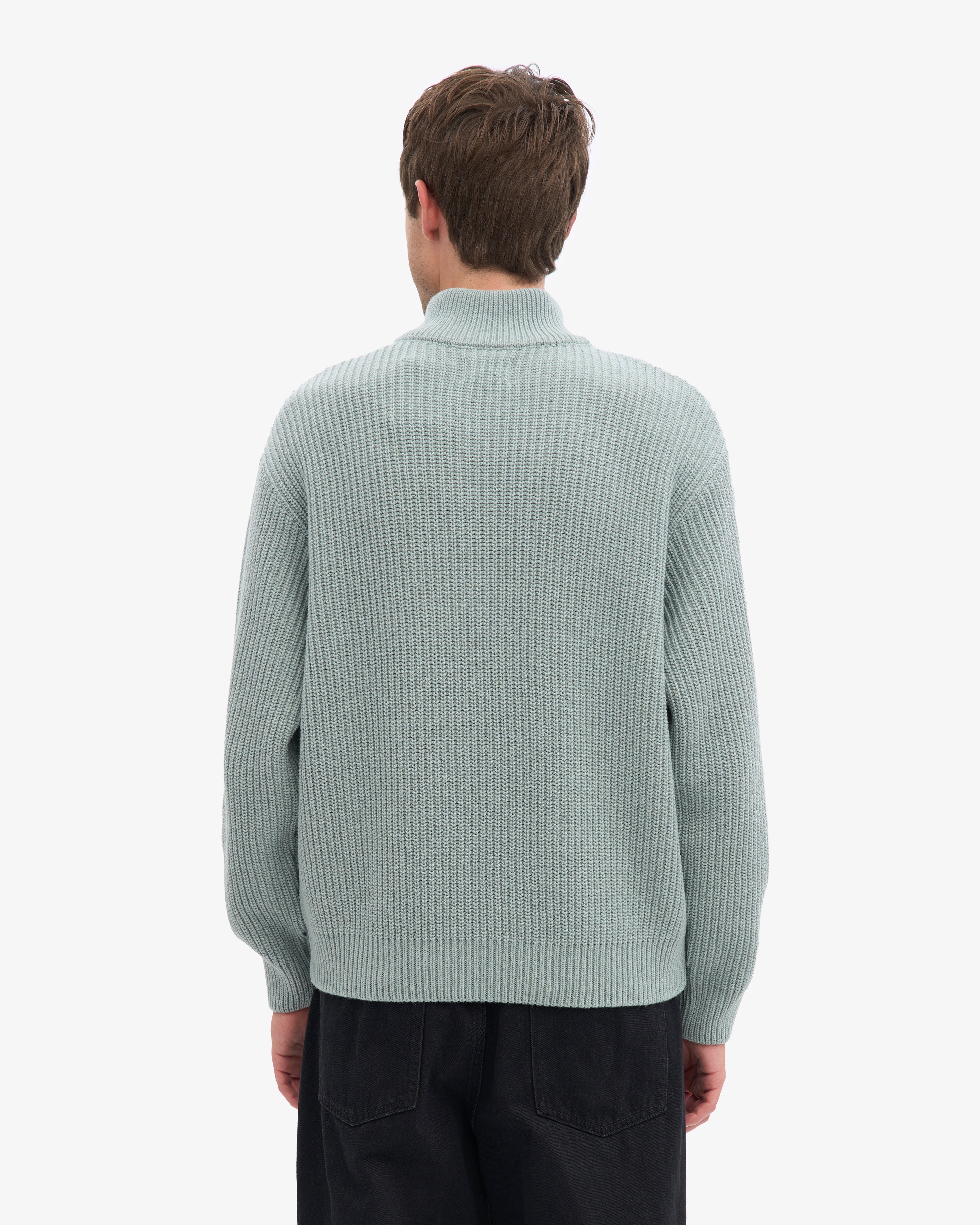 Merino Quarter Zip - Steel Blue