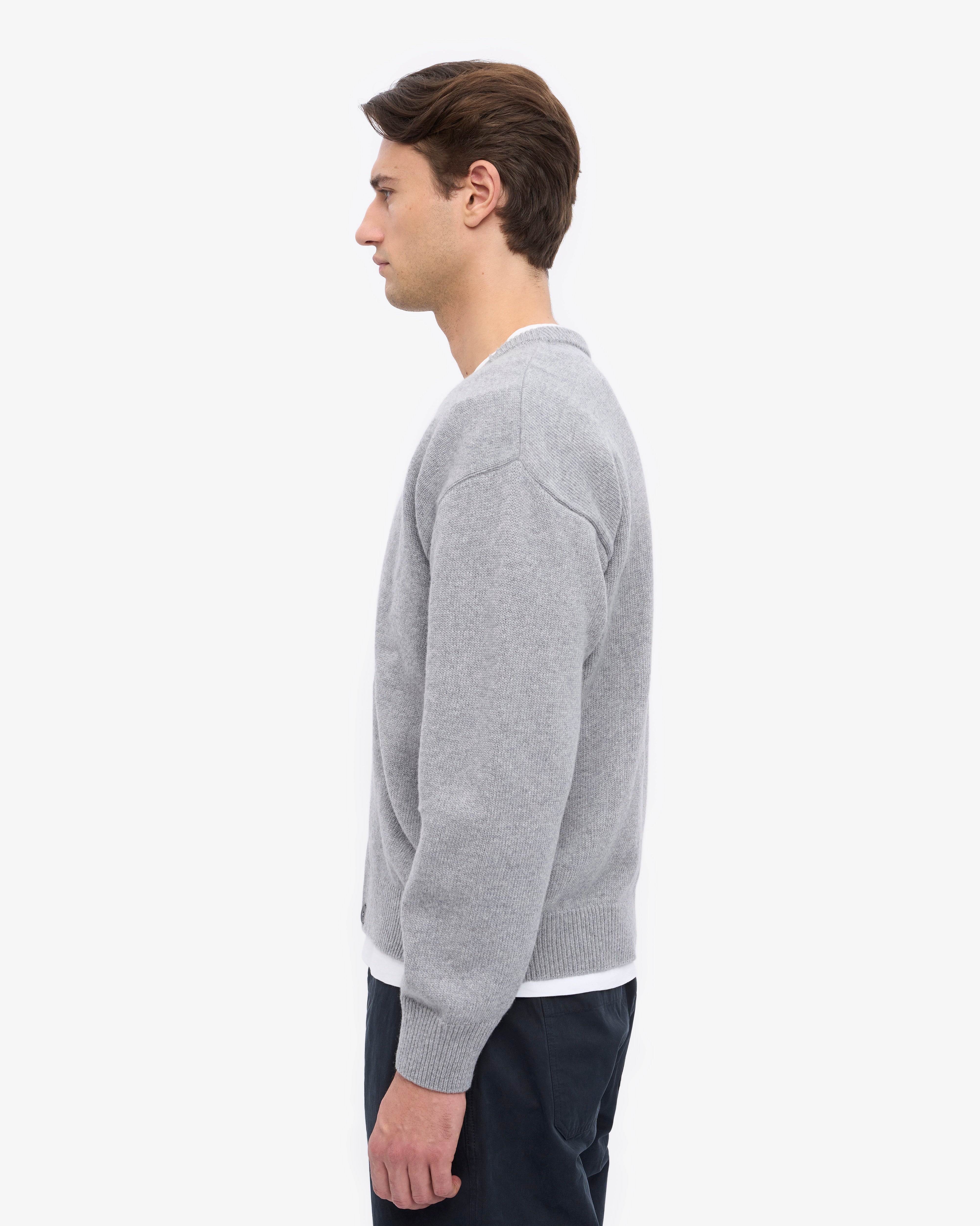 Merino Wool V-Neck Cardigan - Heather Grey – Colorful Standard
