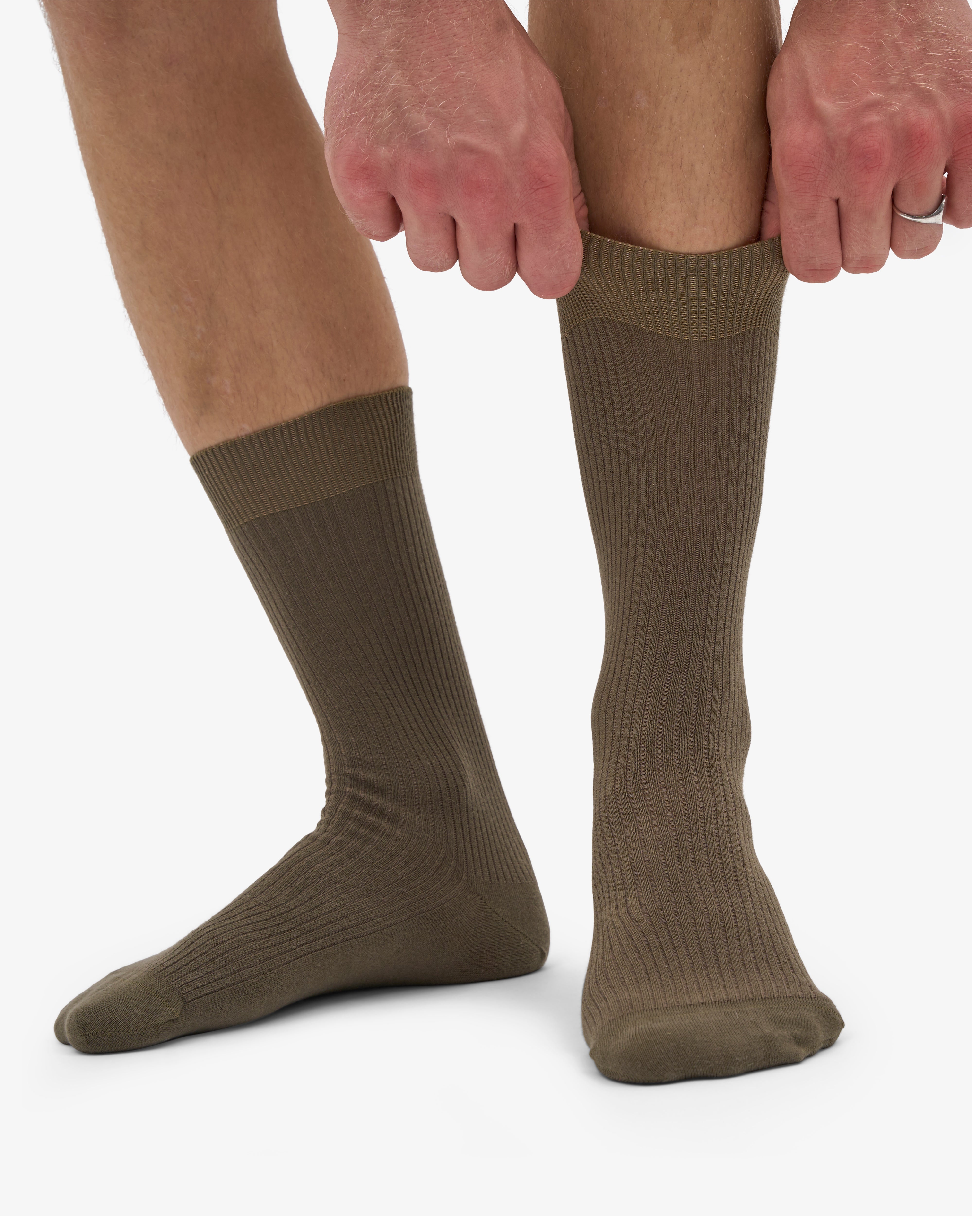 Classic Organic Sock - Dusty Olive (3-Pack)