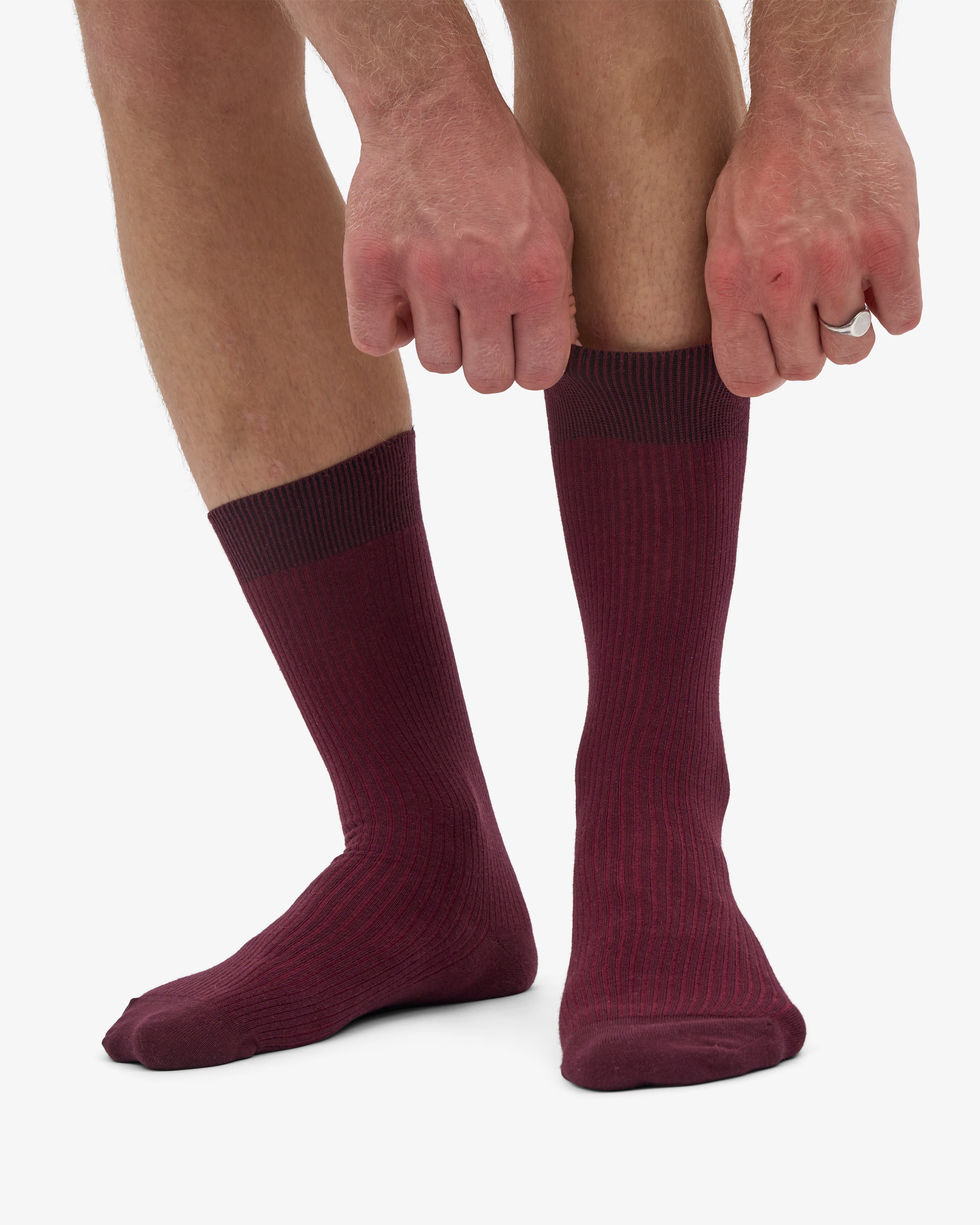 Classic Organic Sock - Oxblood Red (3-Pack)