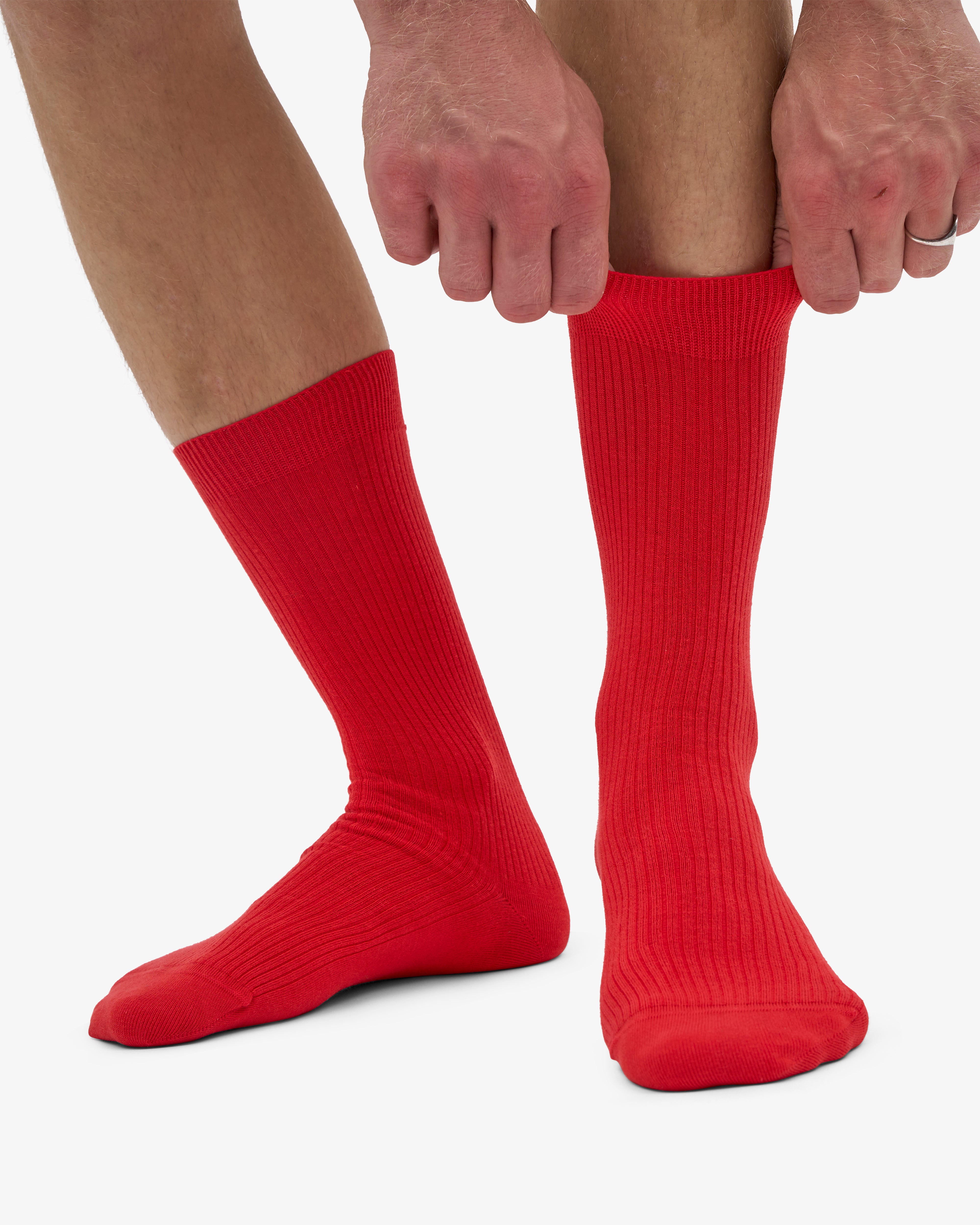 Classic Organic Sock - Red Tangerine