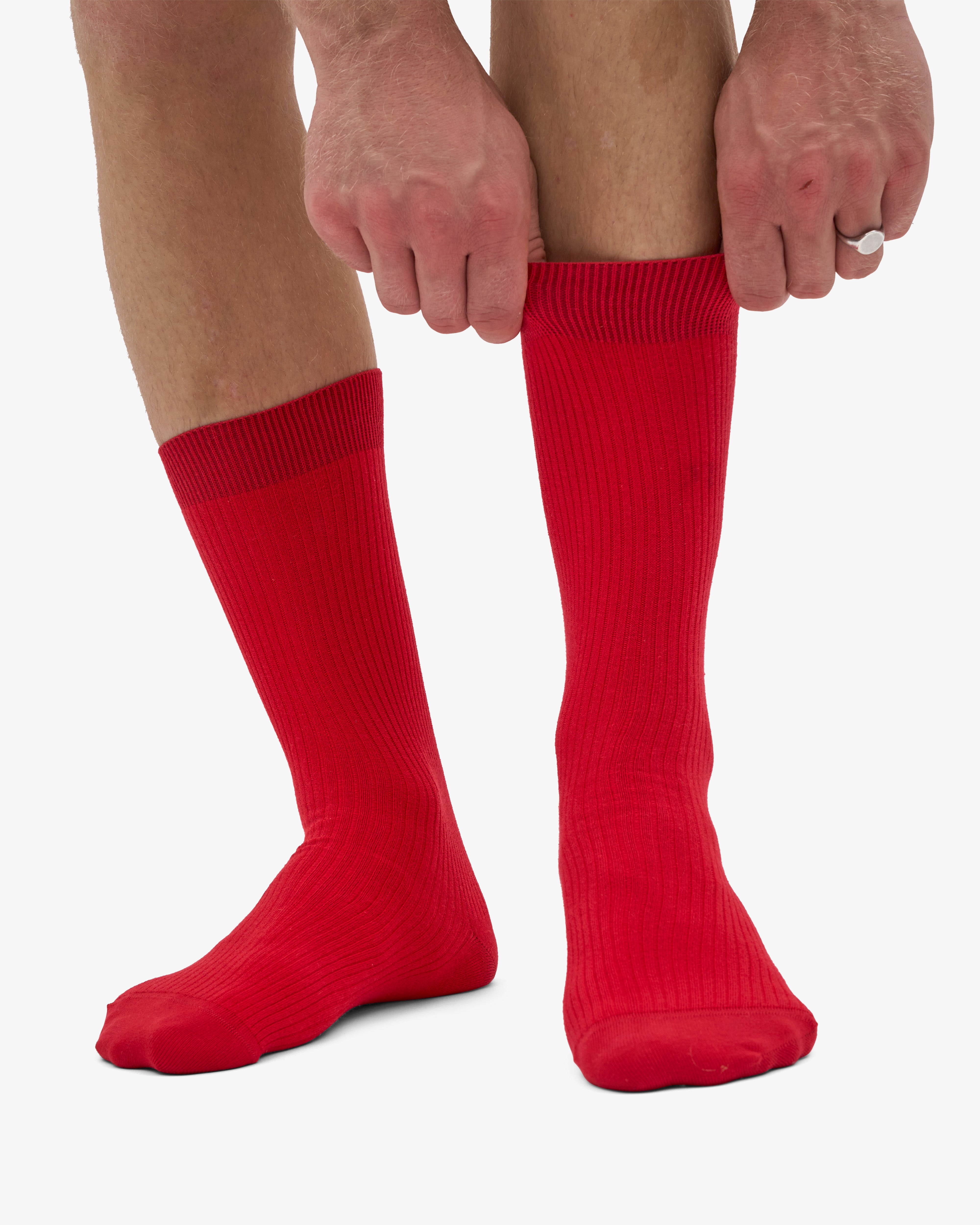 Classic Organic Sock - Scarlet Red (3-Pack)