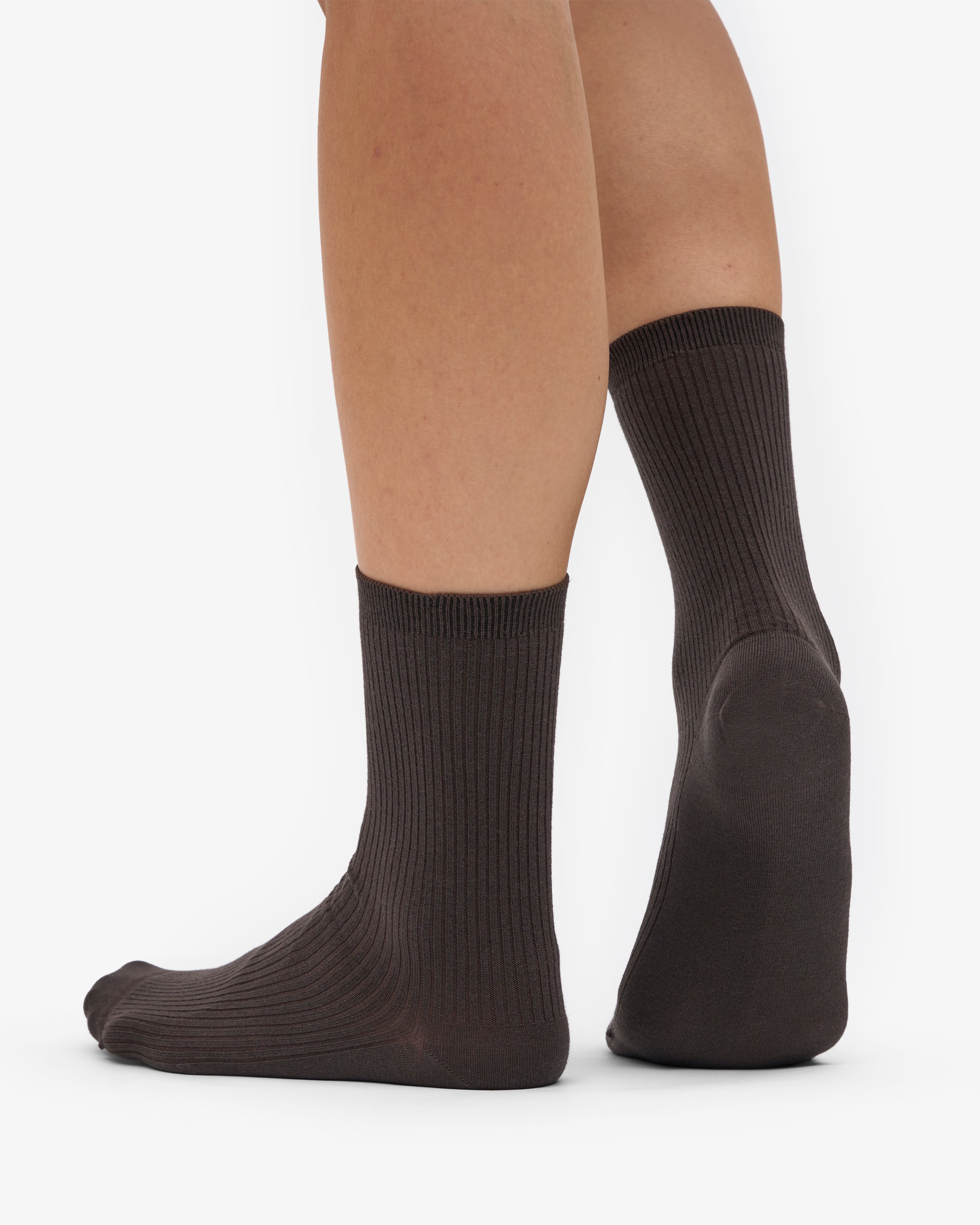 Women Classic Organic Sock - Coffee Brown