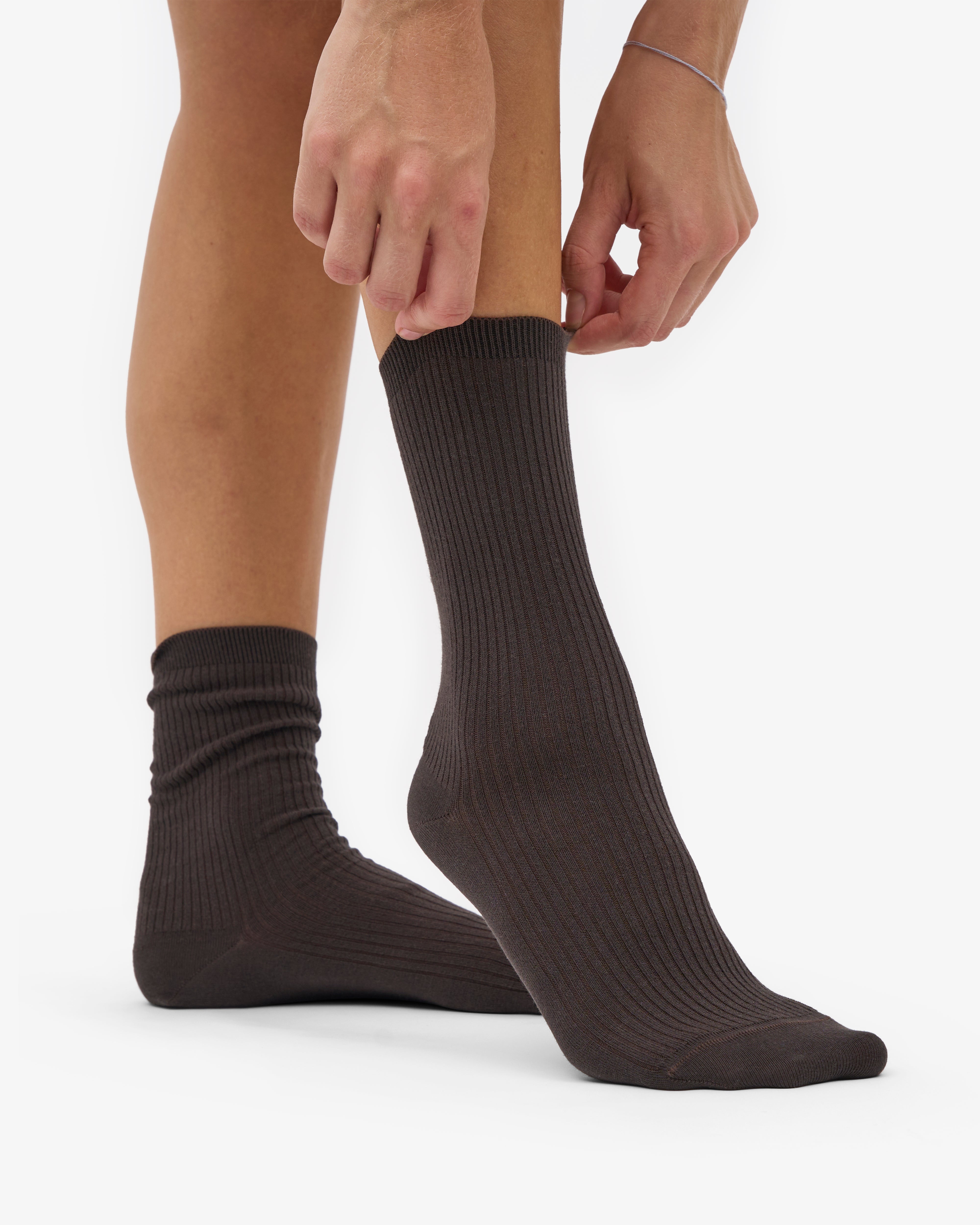 Women Classic Organic Sock - Coffee Brown