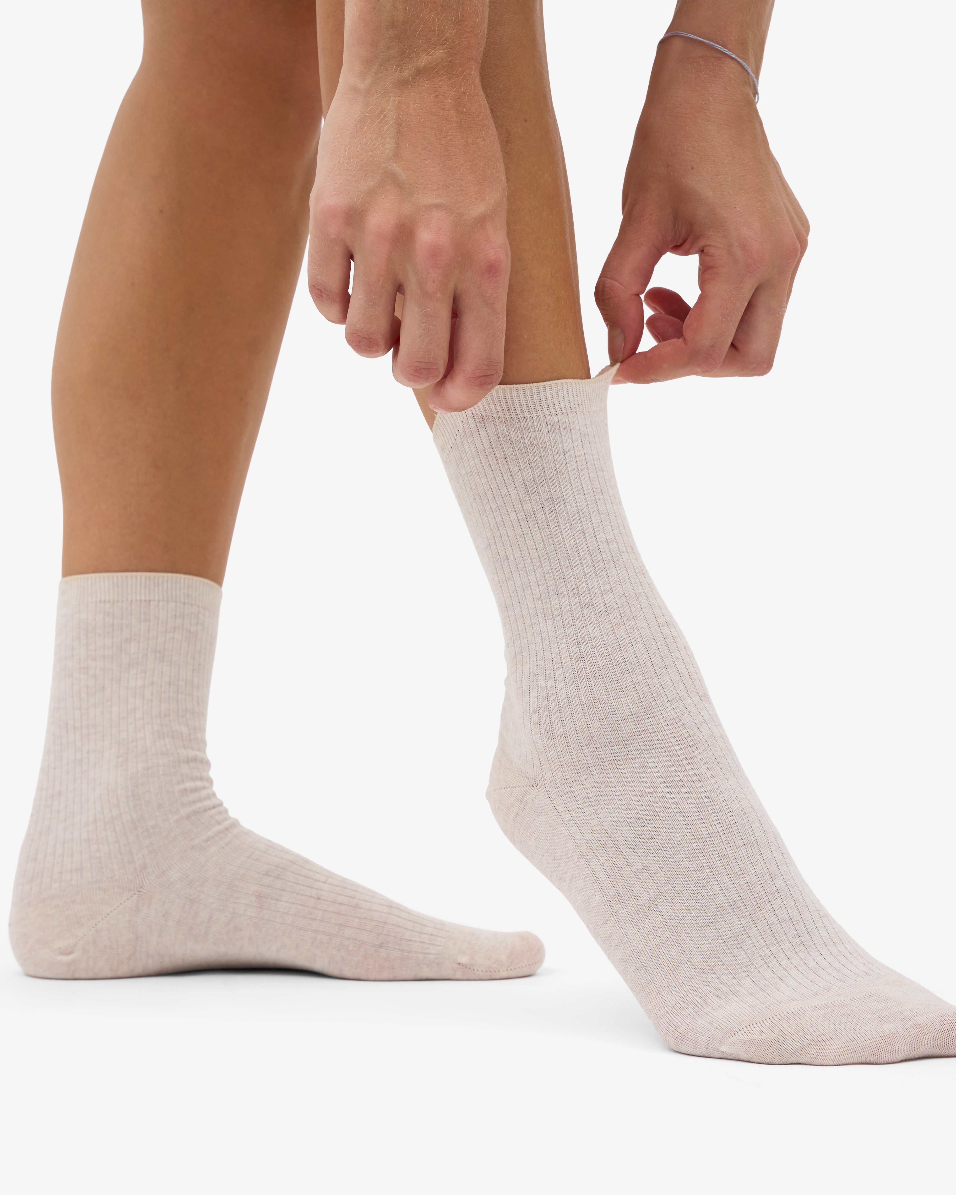 Women Classic Organic Sock - Ivory White