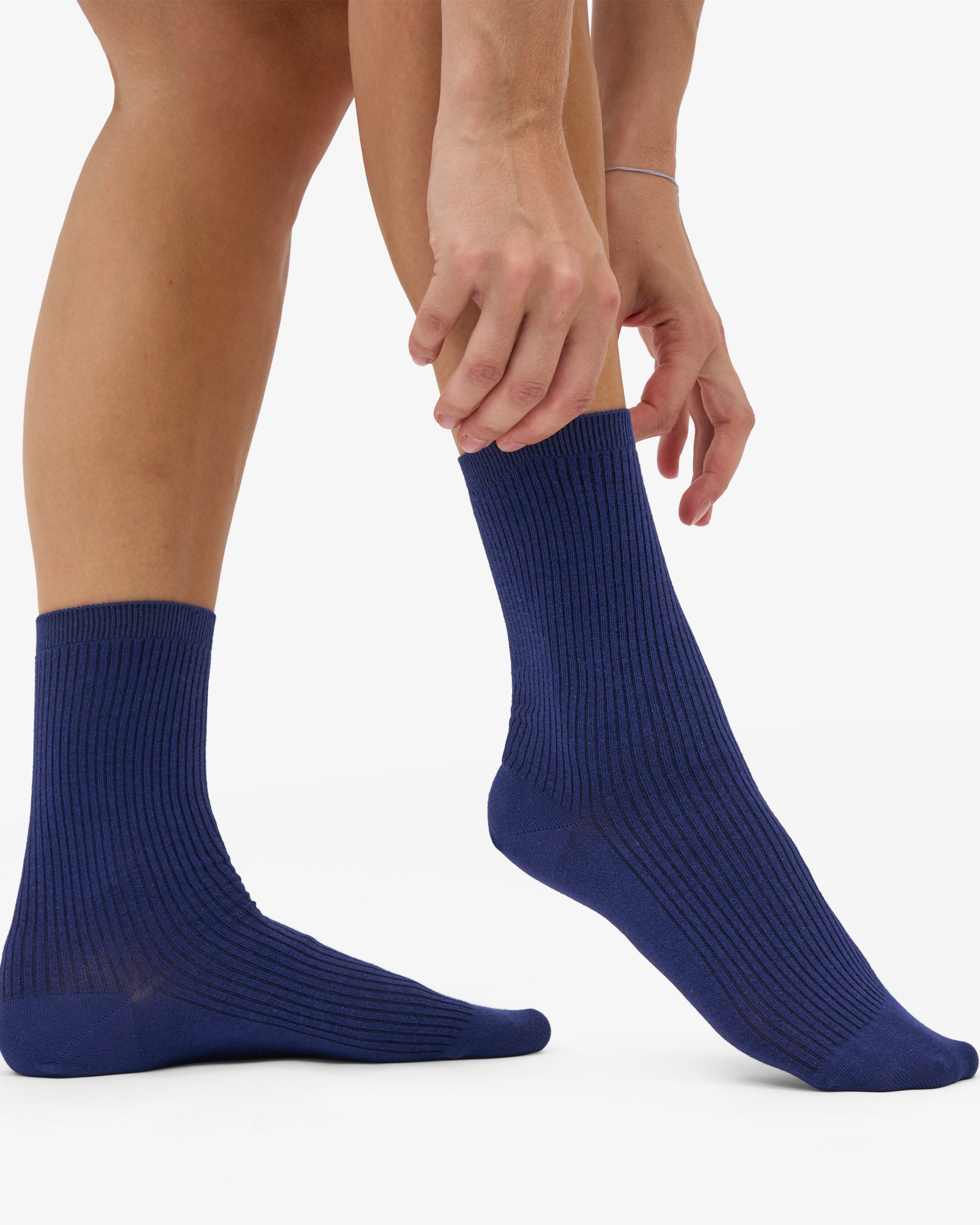 Women Classic Organic Sock - Marine Blue
