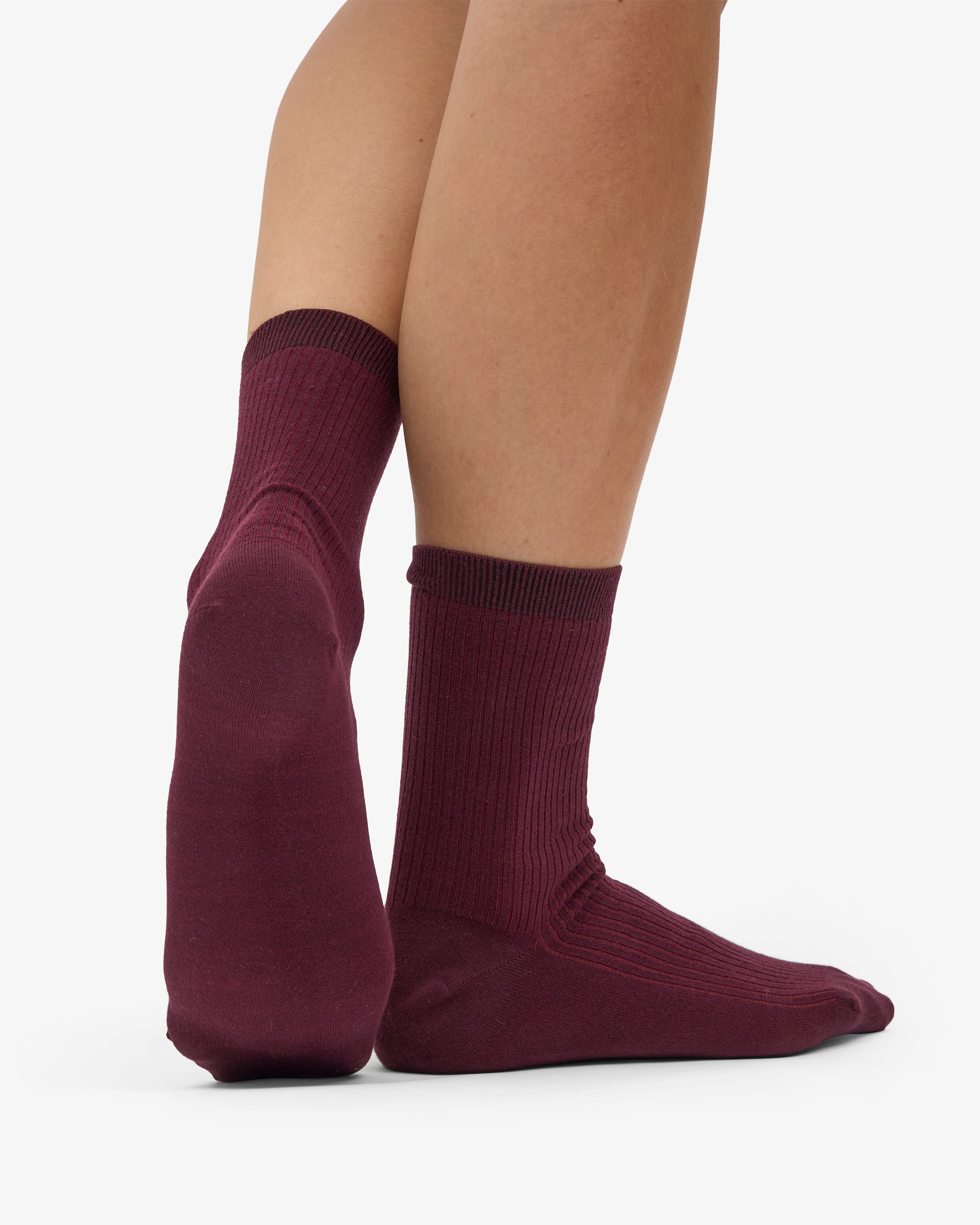 Women Classic Organic Sock - Oxblood Red