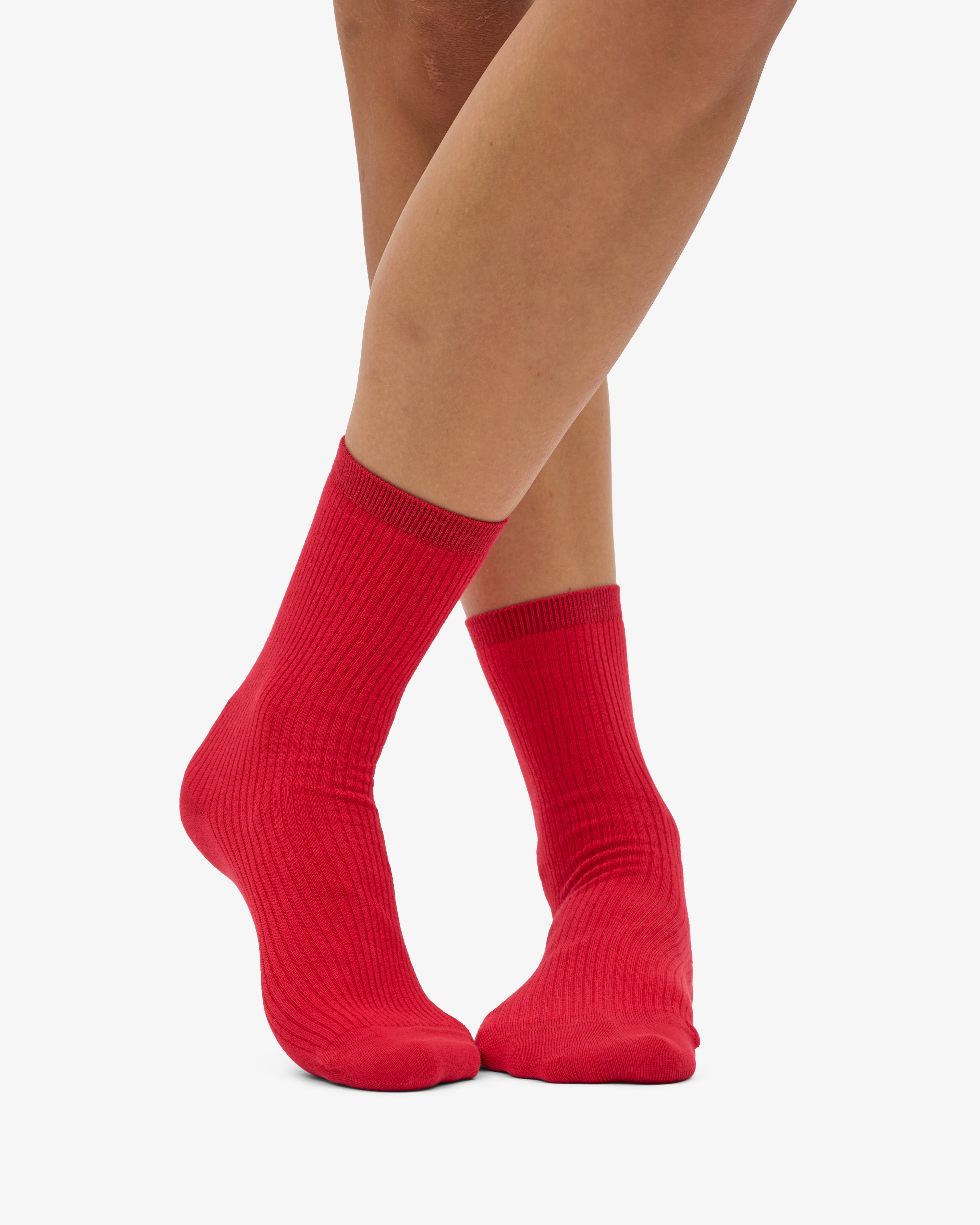 Women Classic Organic Sock - Scarlet Red