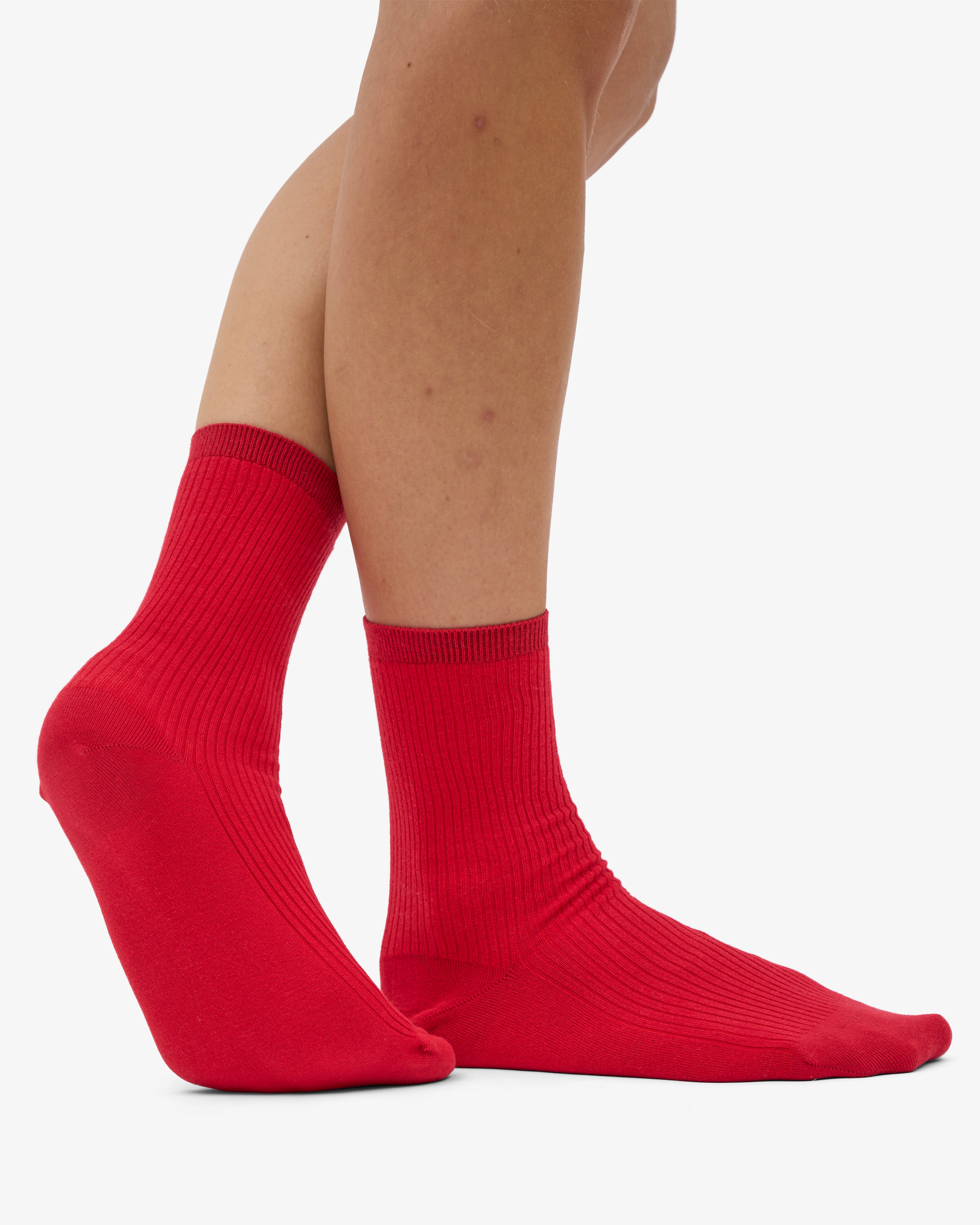 Women Classic Organic Sock - Scarlet Red