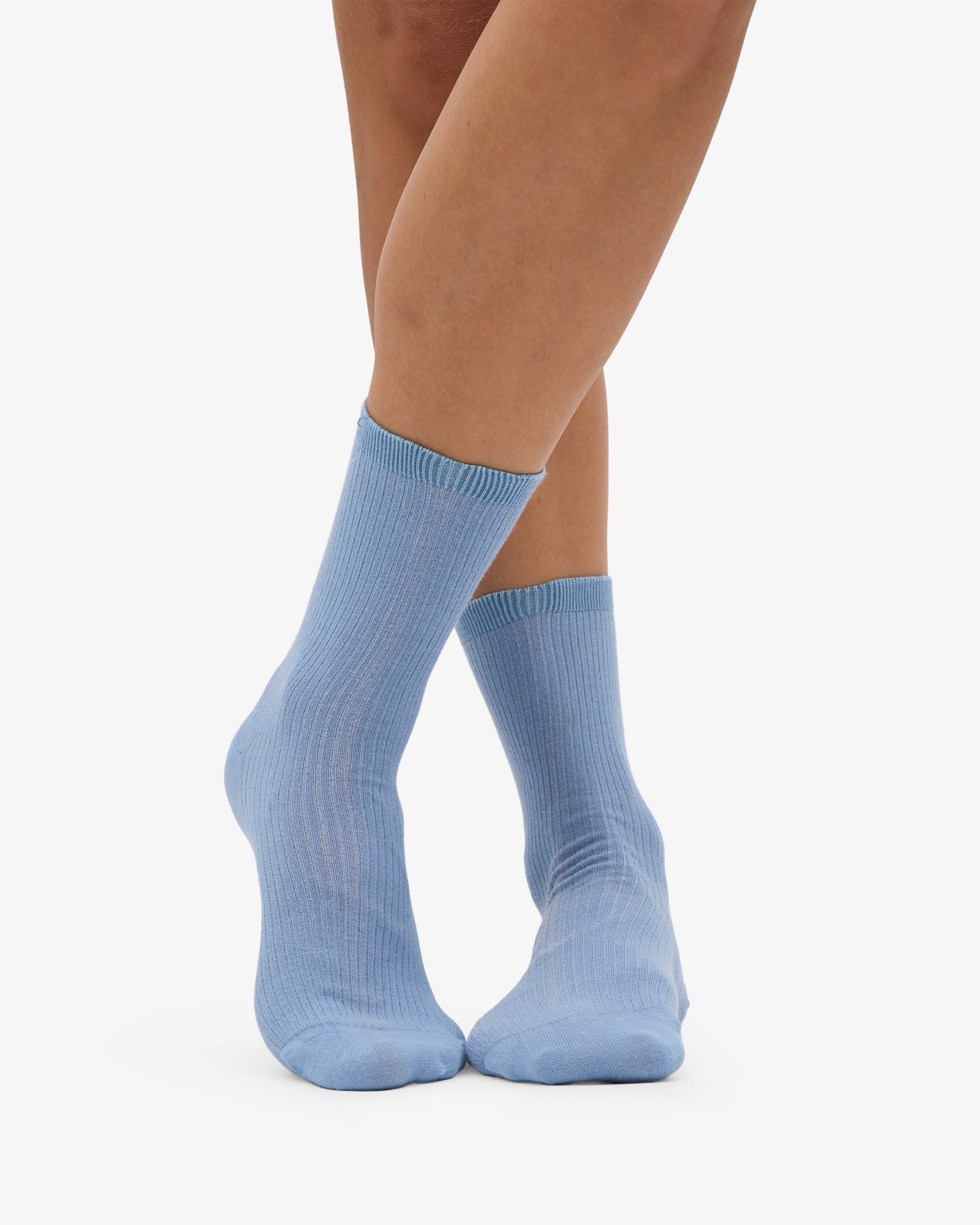 Women Classic Organic Sock - Steel Blue