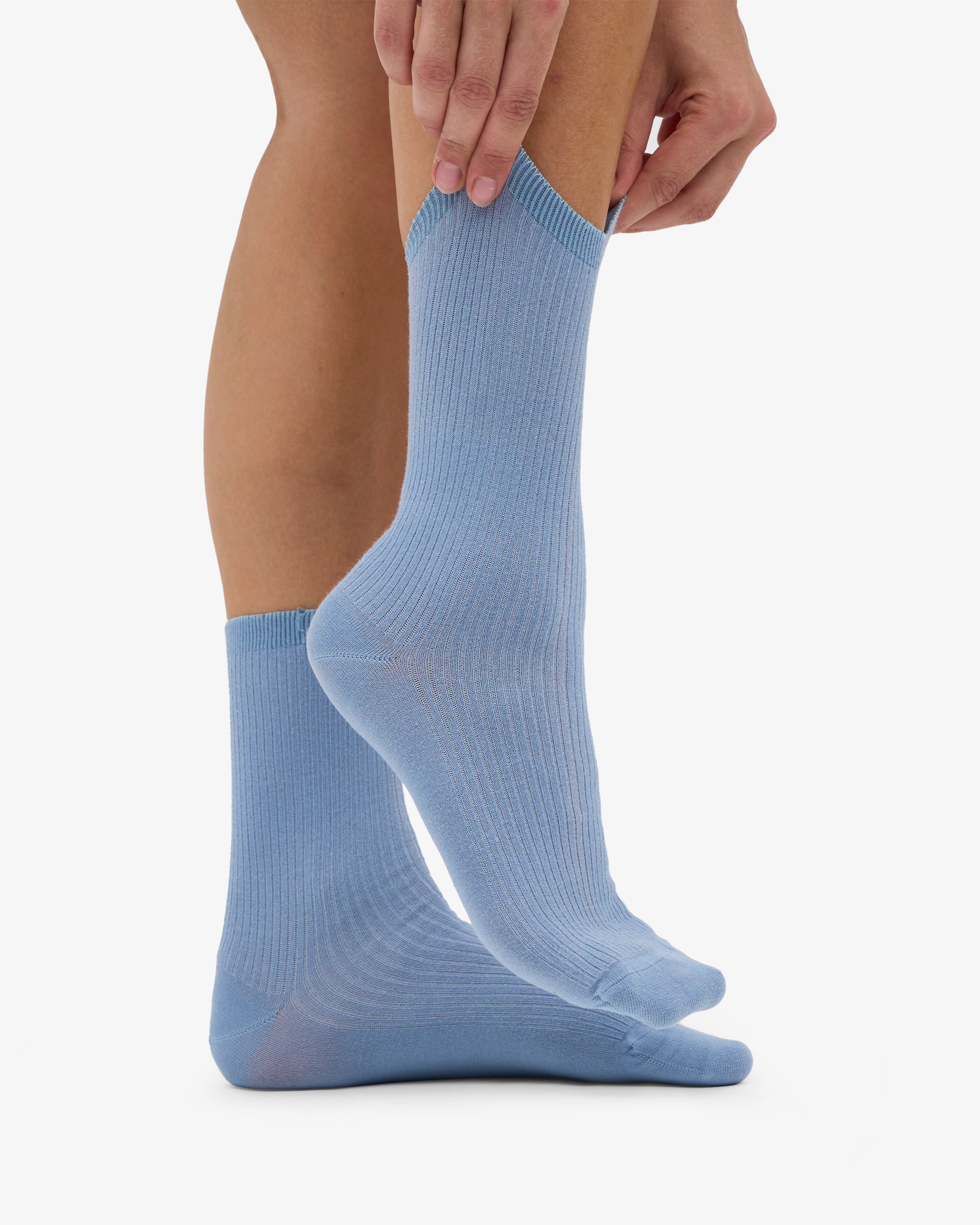 Women Classic Organic Sock - Steel Blue