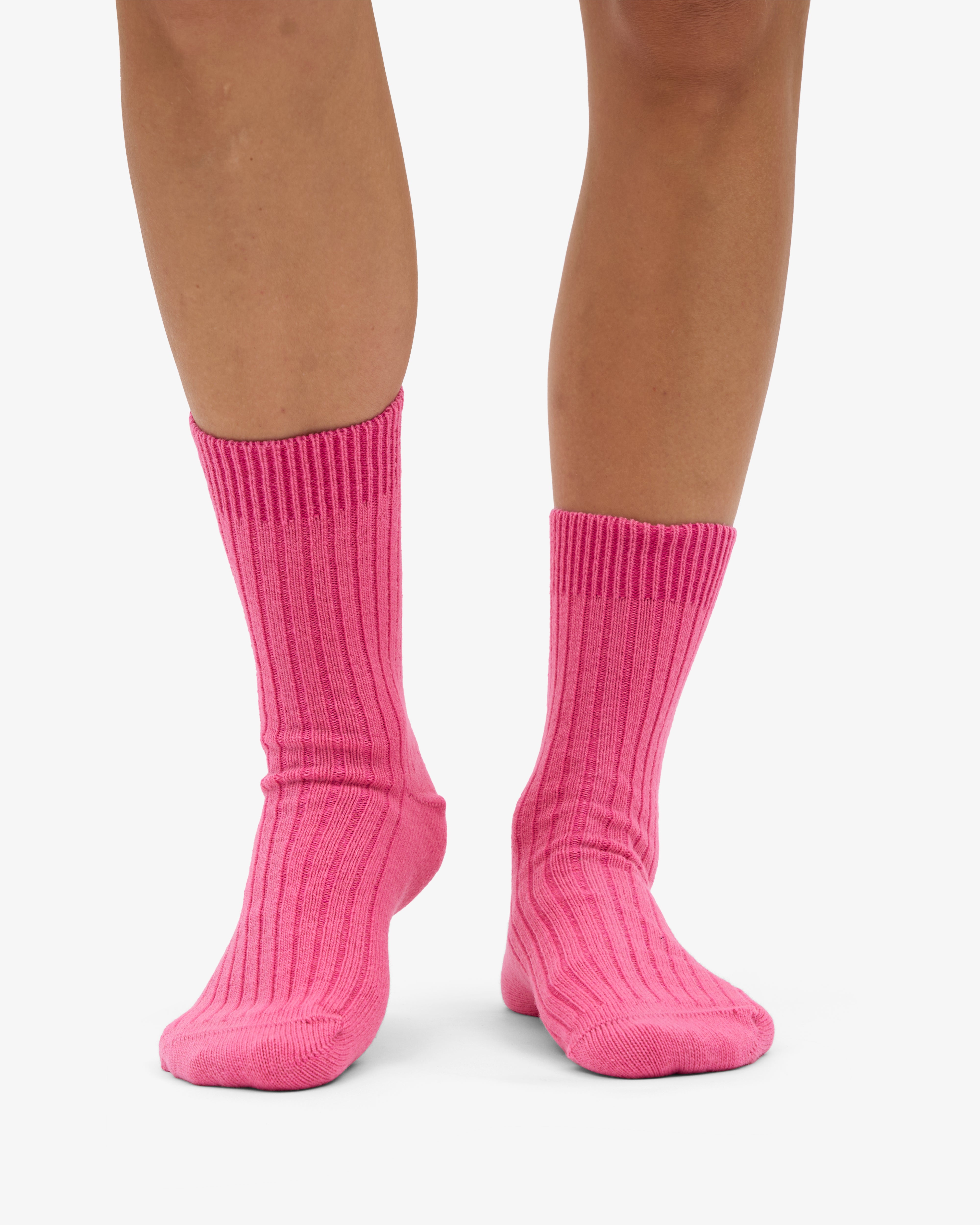 Merino Wool Blend Sock - Bubblegum Pink