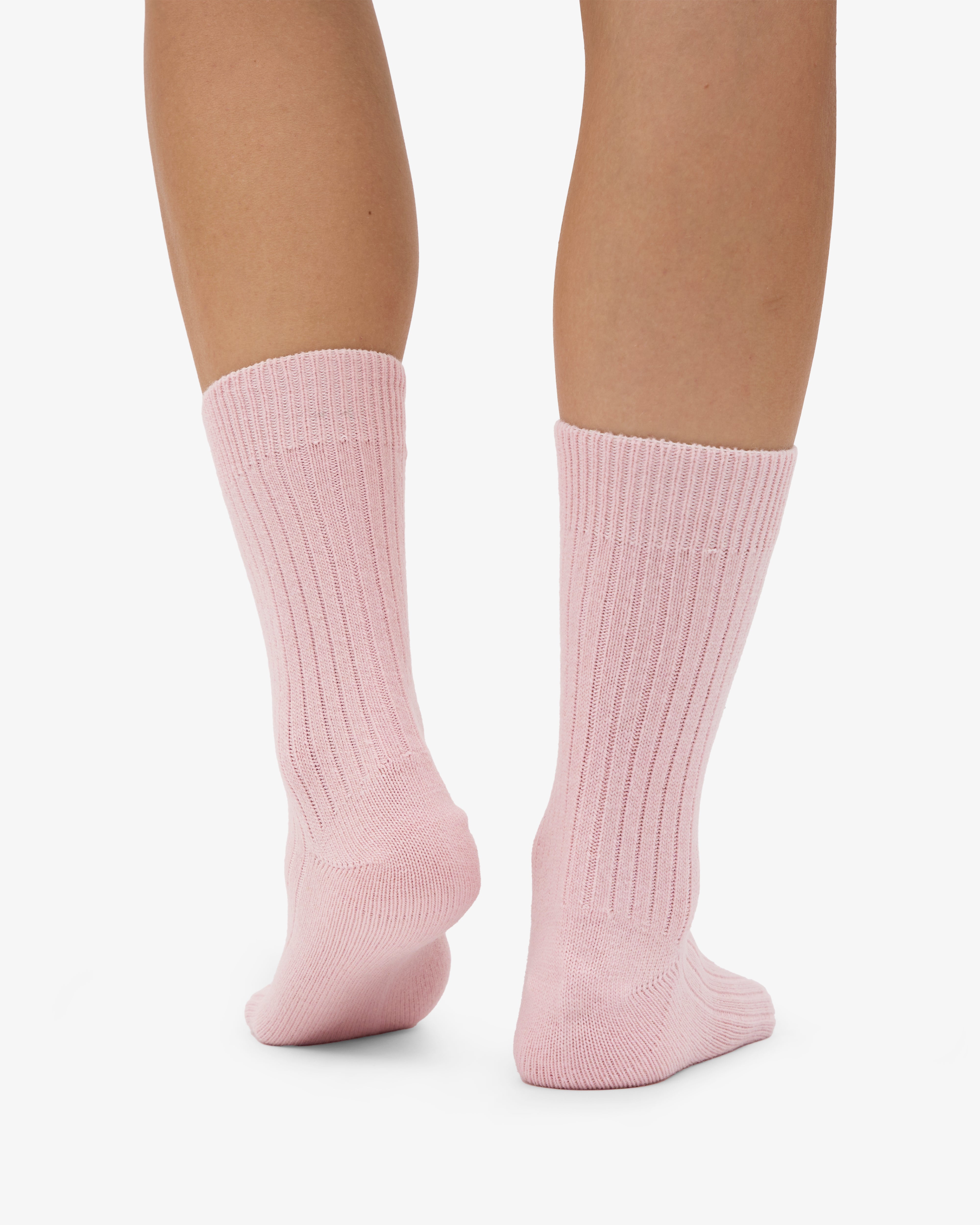 Merino Wool Blend Sock - Faded Pink