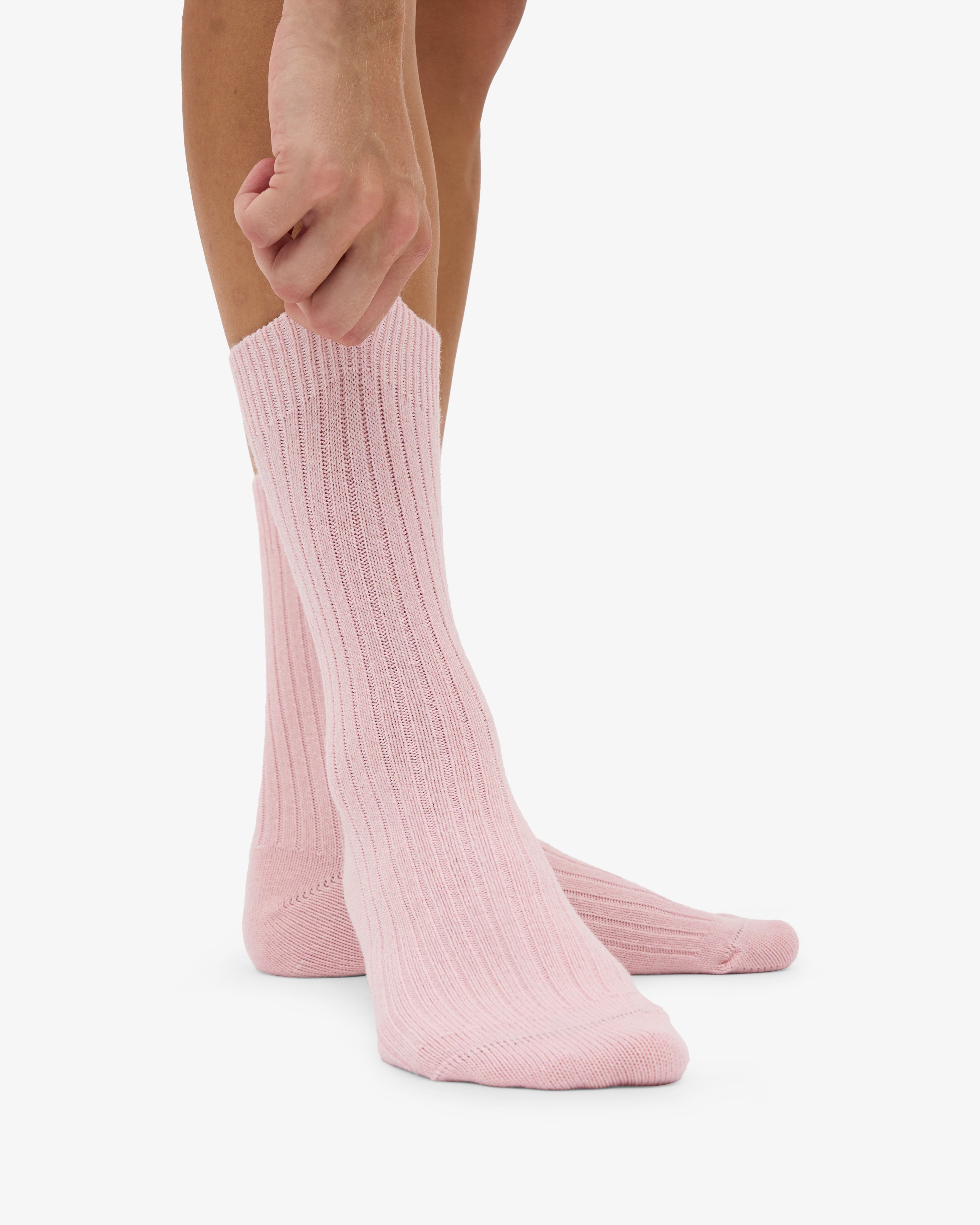 Merino Wool Blend Sock - Faded Pink