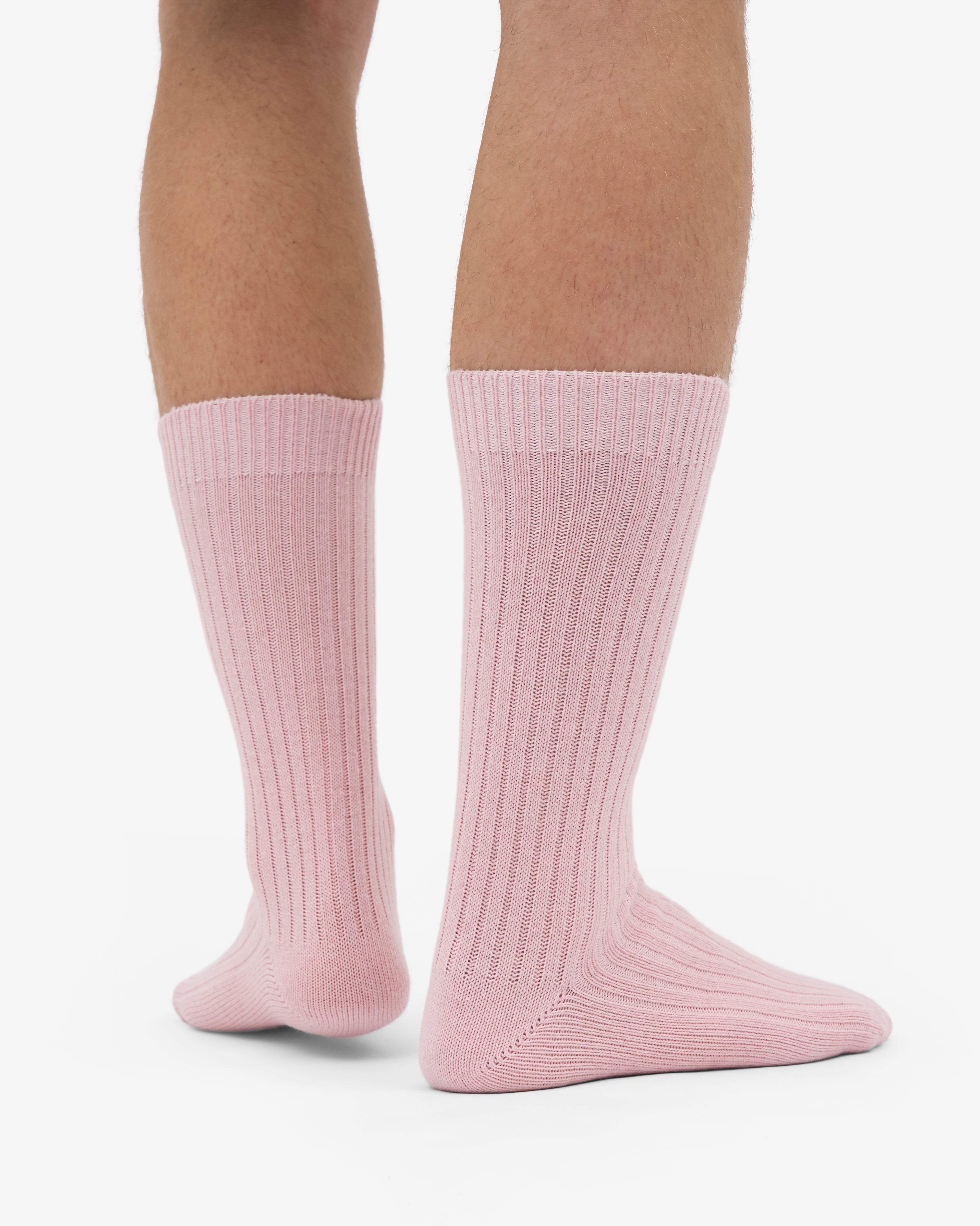 Merino Wool Blend Sock - Faded Pink