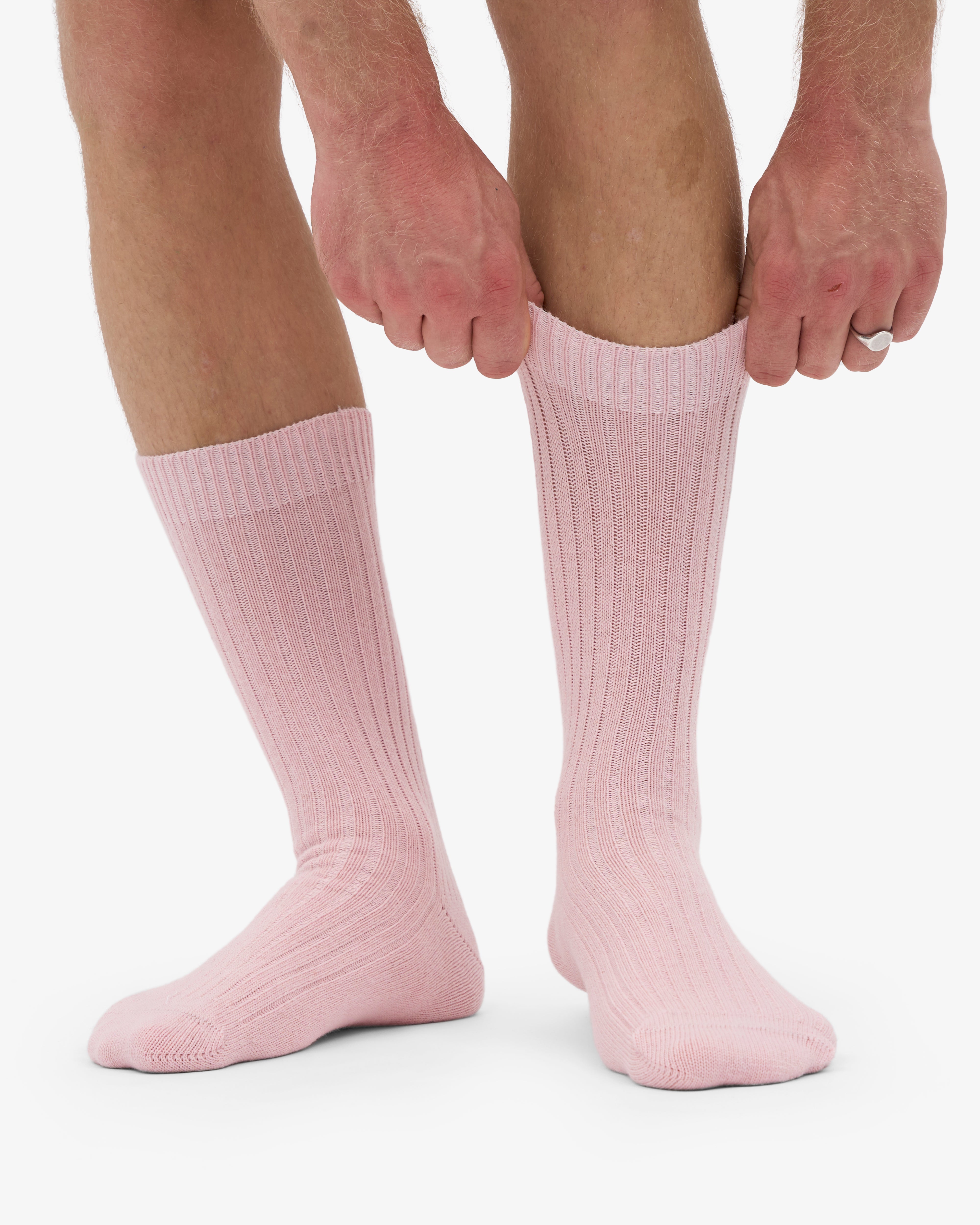 Merino Wool Blend Sock - Faded Pink