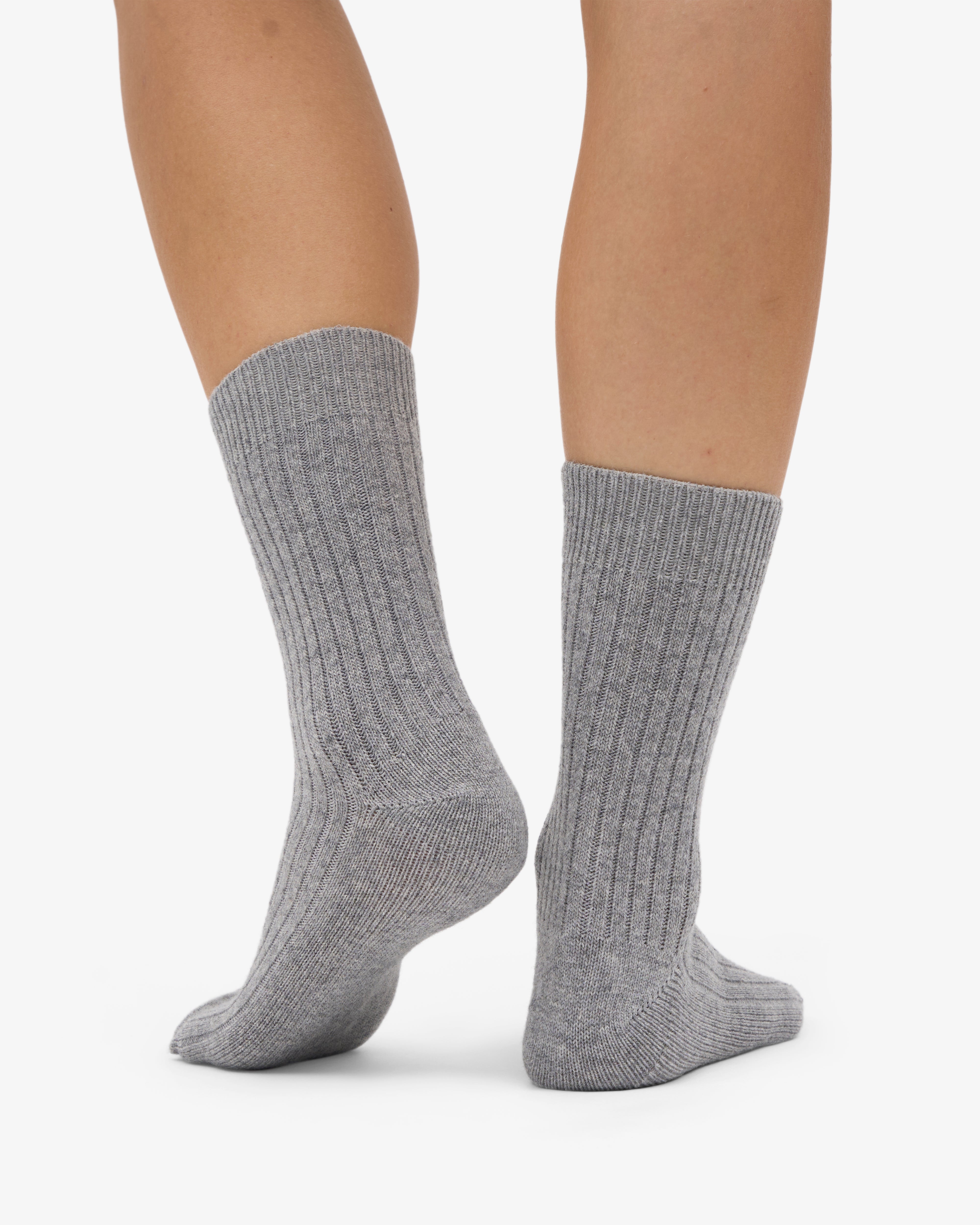 Merino Wool Blend Sock - Heather Grey