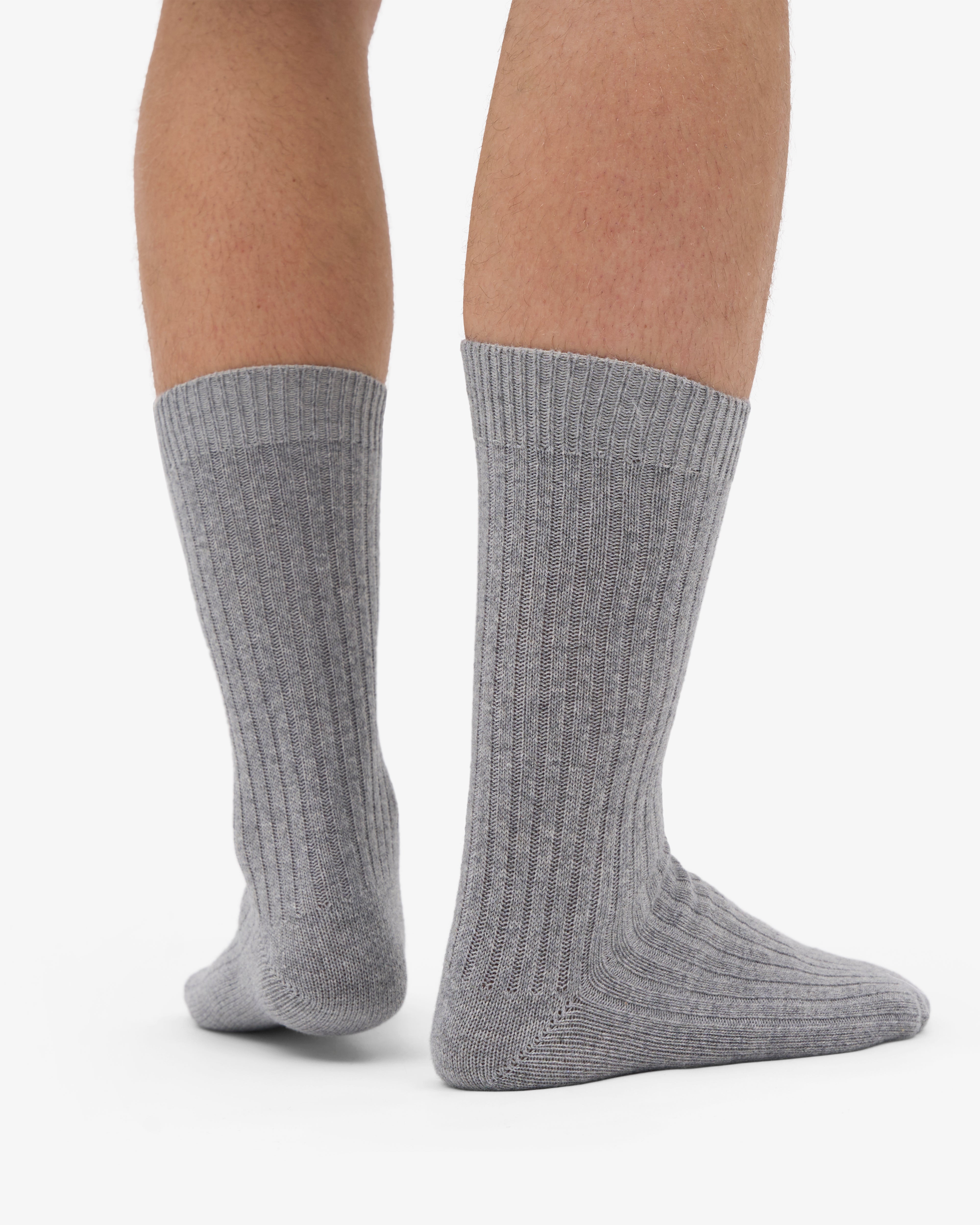 Merino Wool Blend Sock - Heather Grey