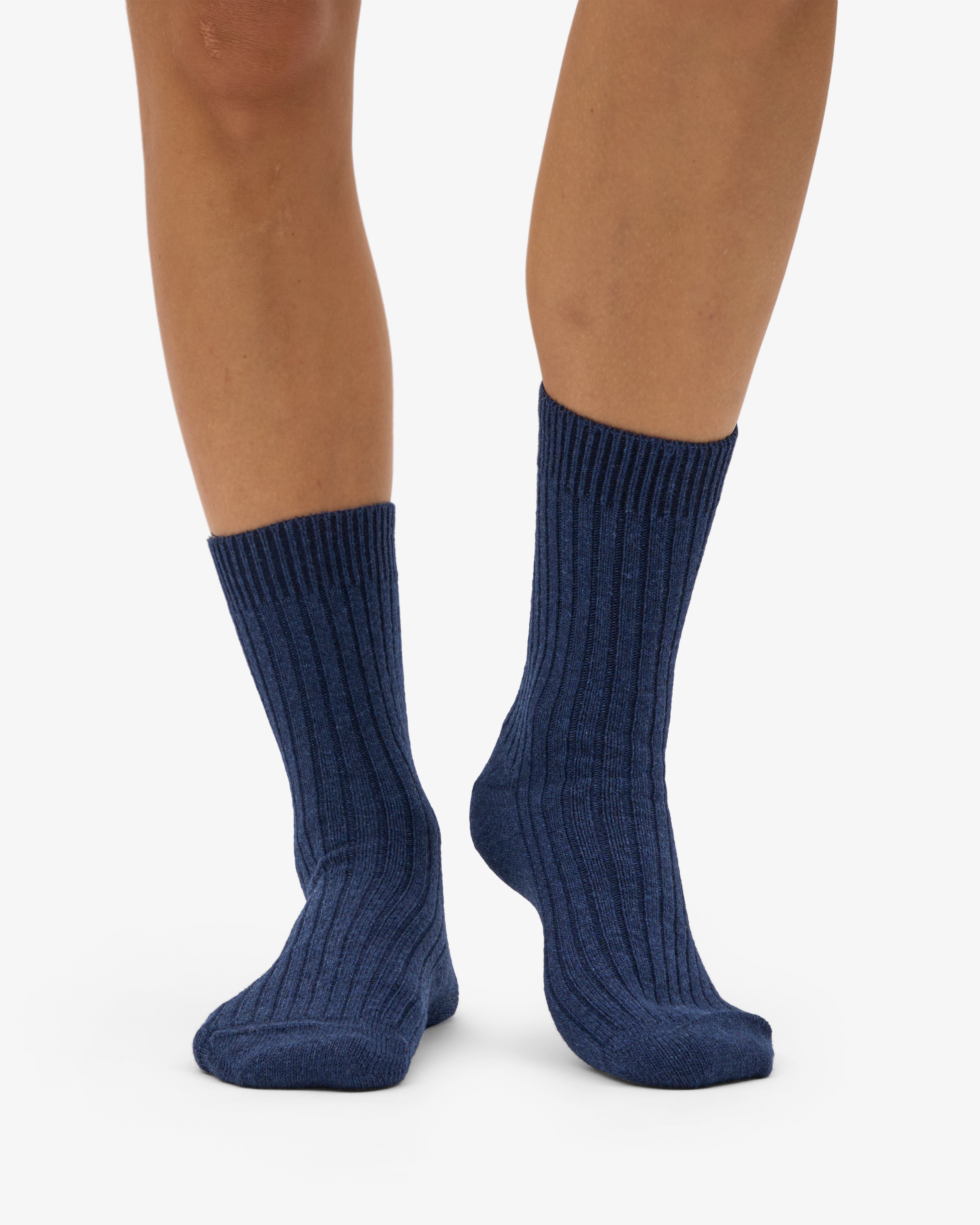 Merino Wool Blend Sock - Marine Blue