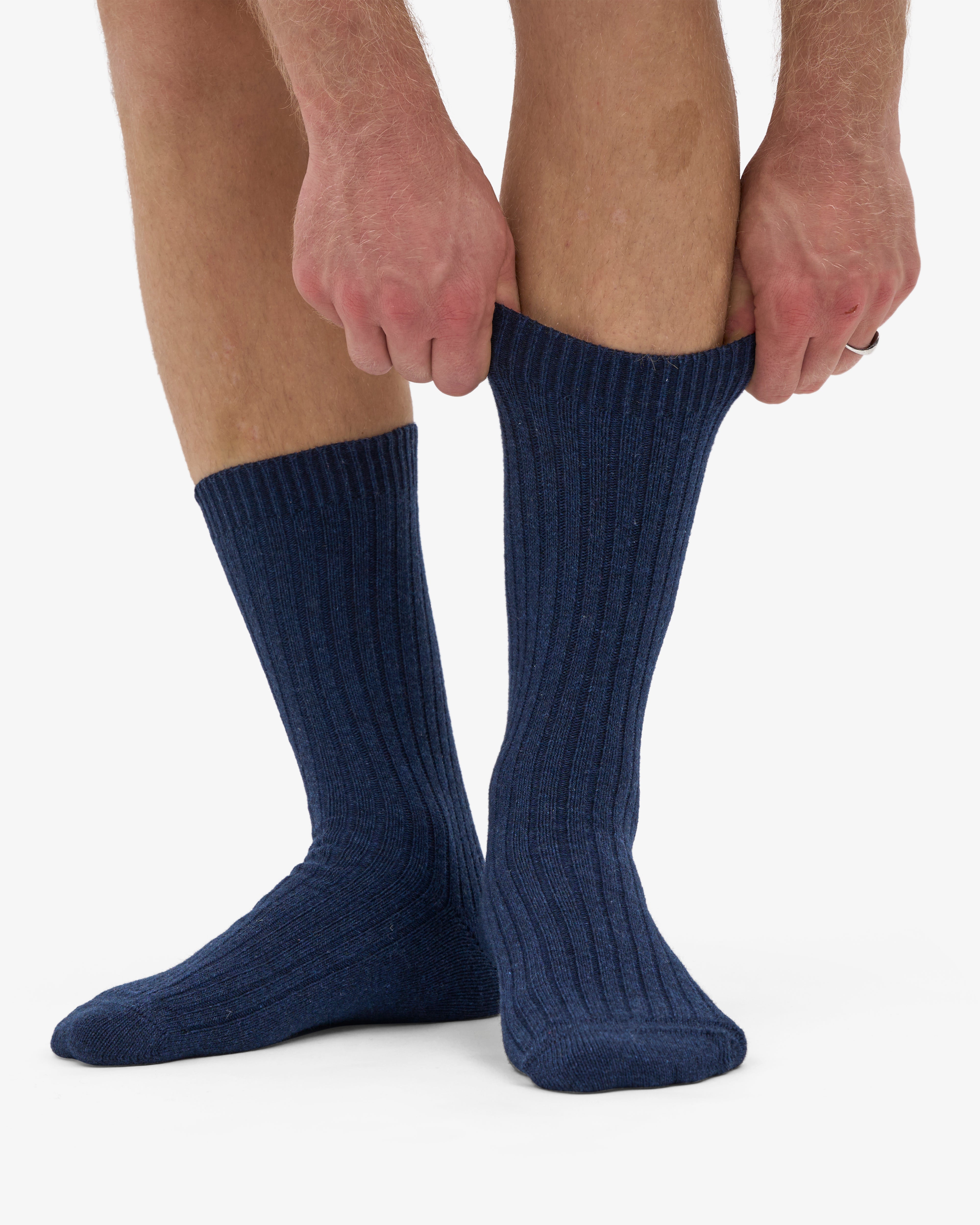 Merino Wool Blend Sock - Marine Blue